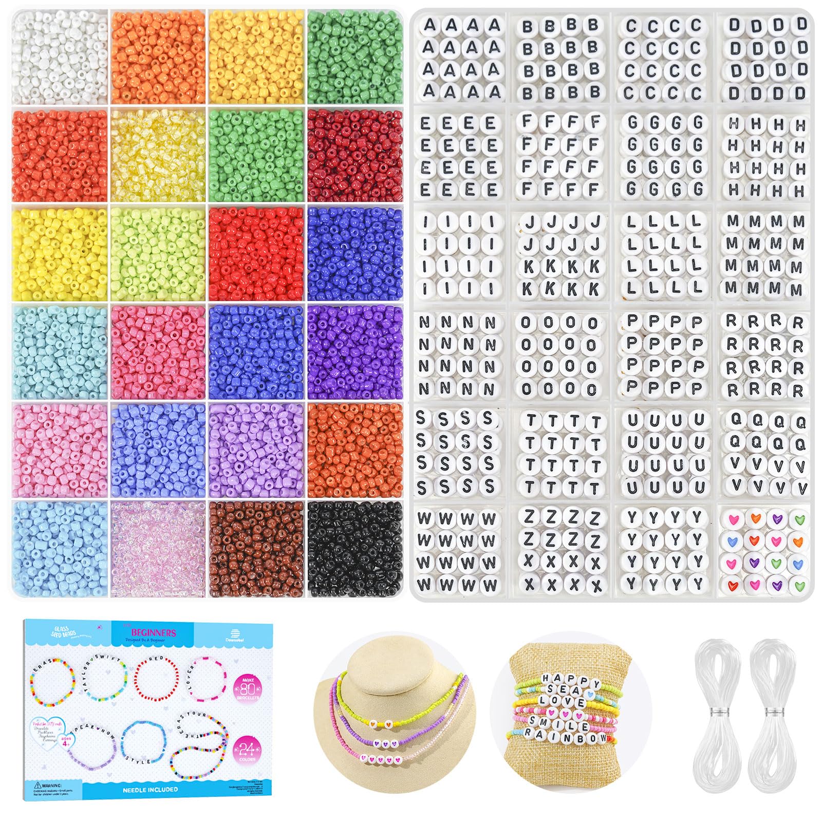 Amazon.com: Dowsabel 24 Colors Friendship Bracelet Kit, 10000 Pcs