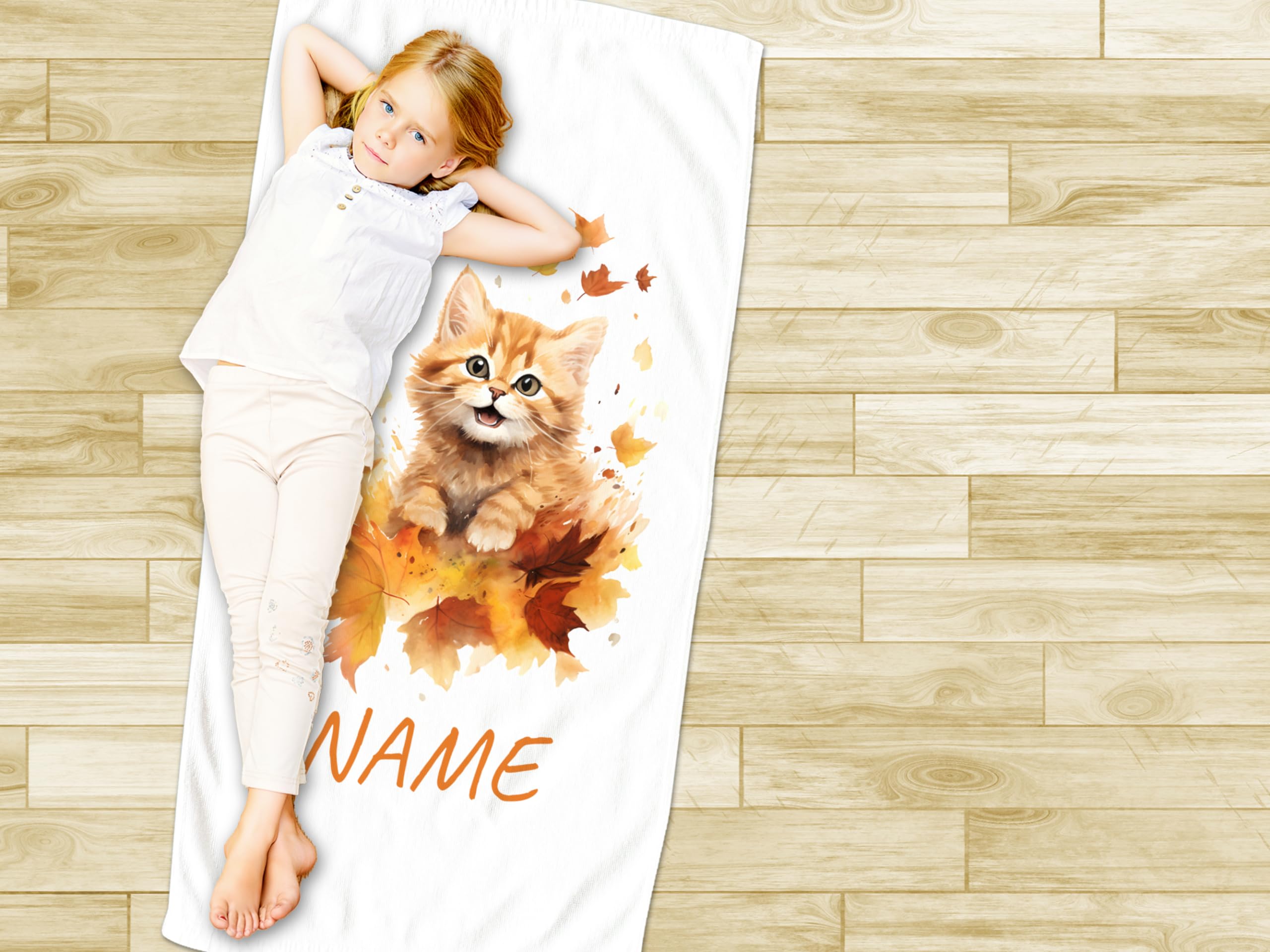 GRAZDesign Asciugamano Siamese gatto con nome personalizzato