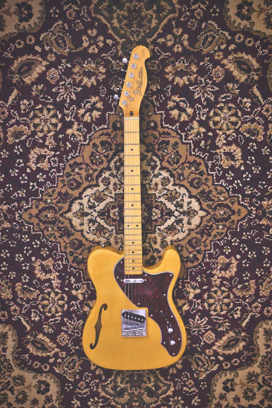 Thinline TL Semi-Hollow Electric Guitar - Butterscotch Blonde Finish, Alder Body & Amber Gloss Maple Neck, 3-Ply Red Tortoise Pickguard