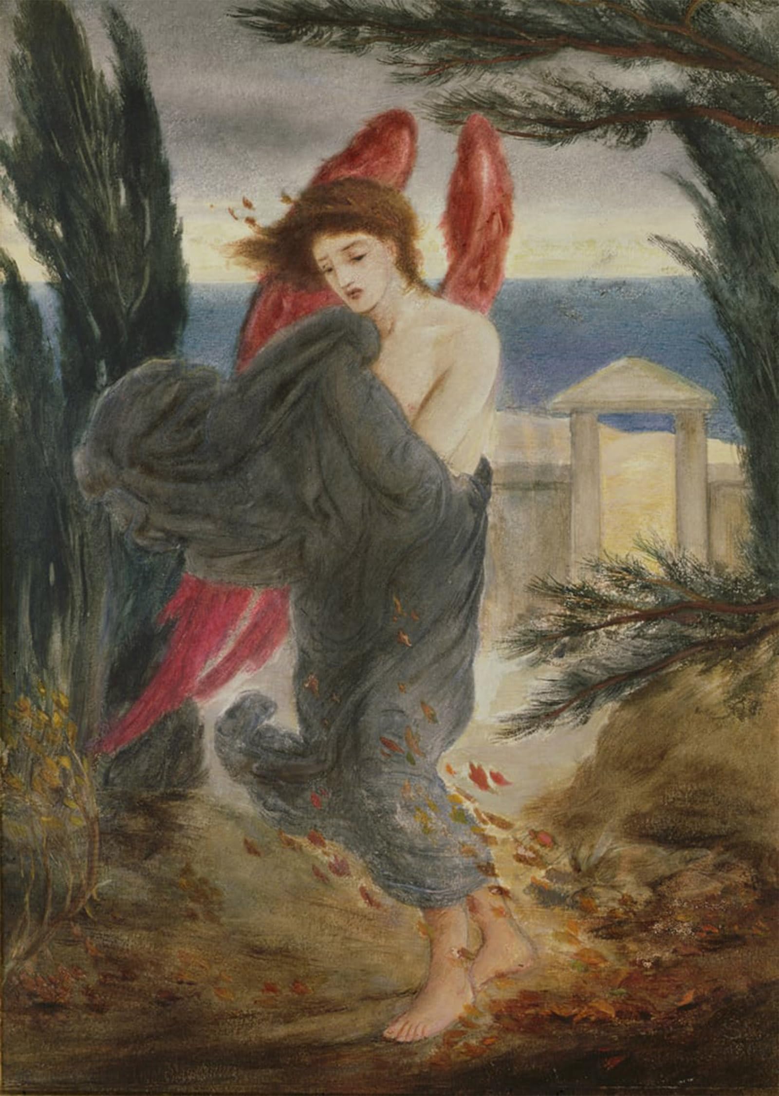 ARTXLXXBN Famous Prints Artwork Pictures Poster Painting Art Love in Autumn by Simeon Artwork Landscape Pictures for Home Decor 60x90cm