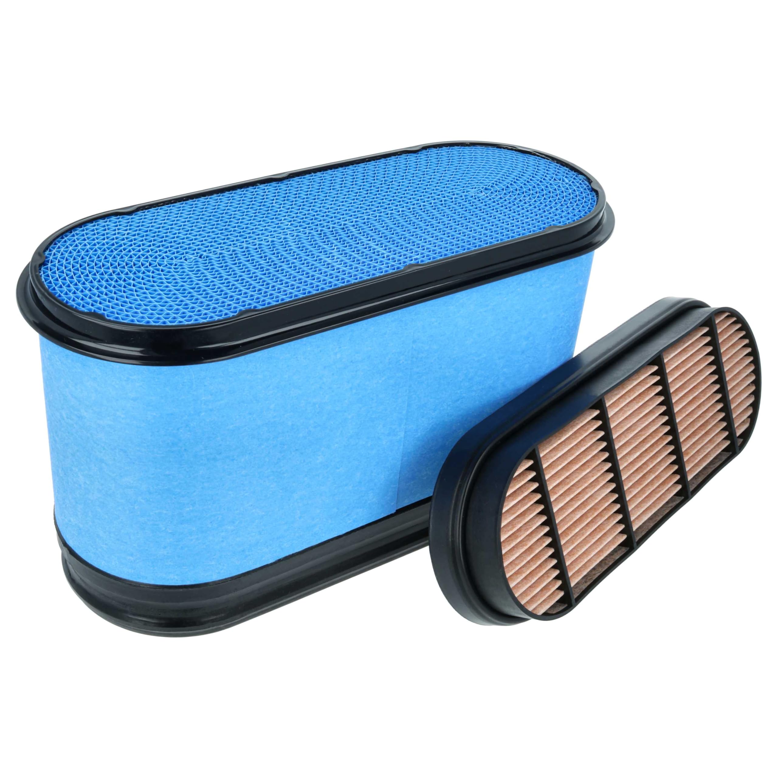 vhbw filtro principal, filtro de seguridad compatible con John Deere PowerTech 6.8L motor para tractor cortacésped