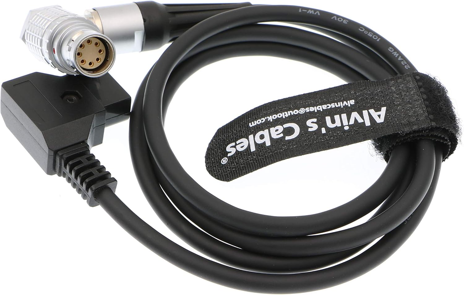 Alvin's Cables Arri Alexa Mini Camera Power Cable 2B Right Angle 8 Pin Female to D Tap