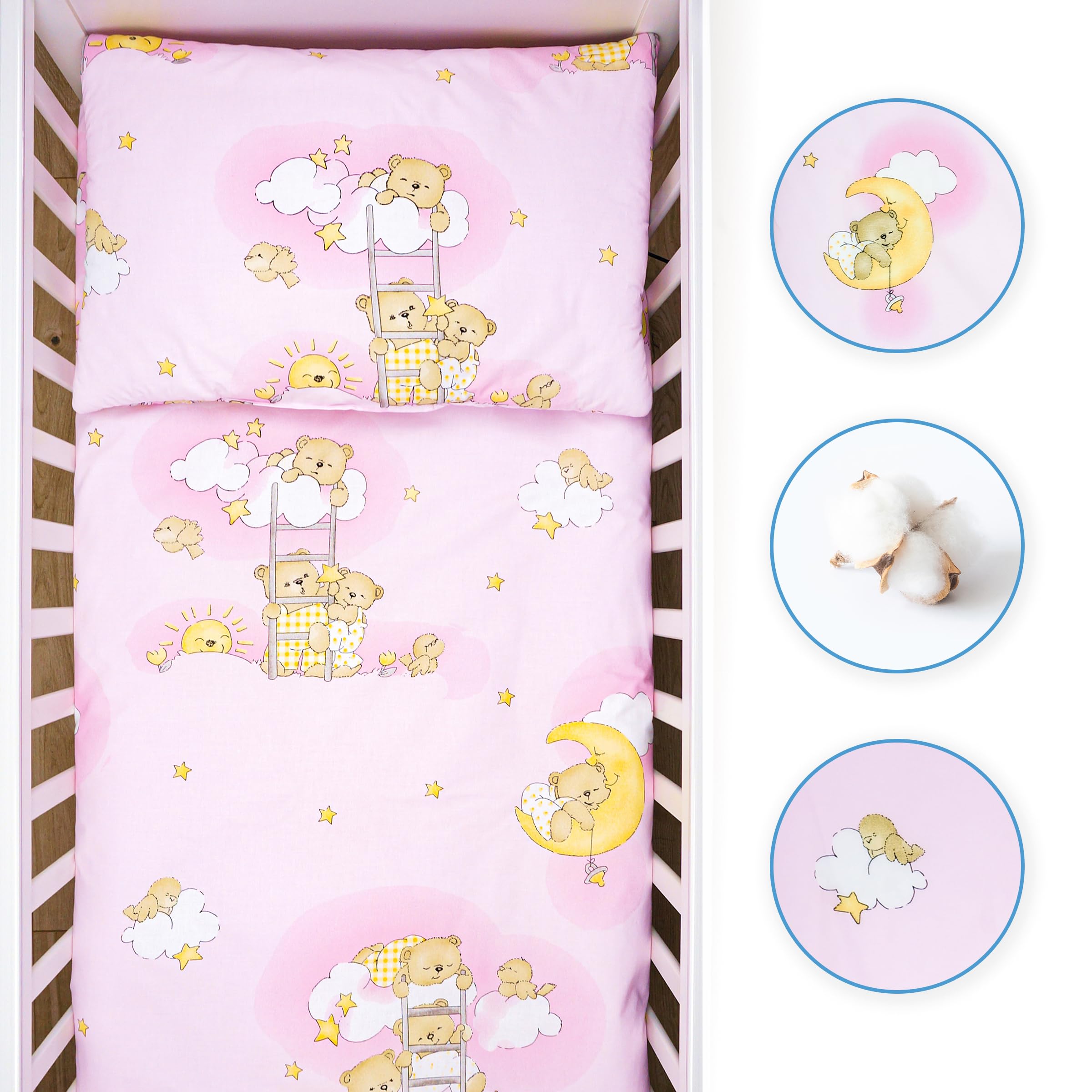 Frivolity Ensemble Biancheria da Letto Baby's Comfort coripiumino (90 x 120 cm) + Federa (40 x 60 cm), lapin