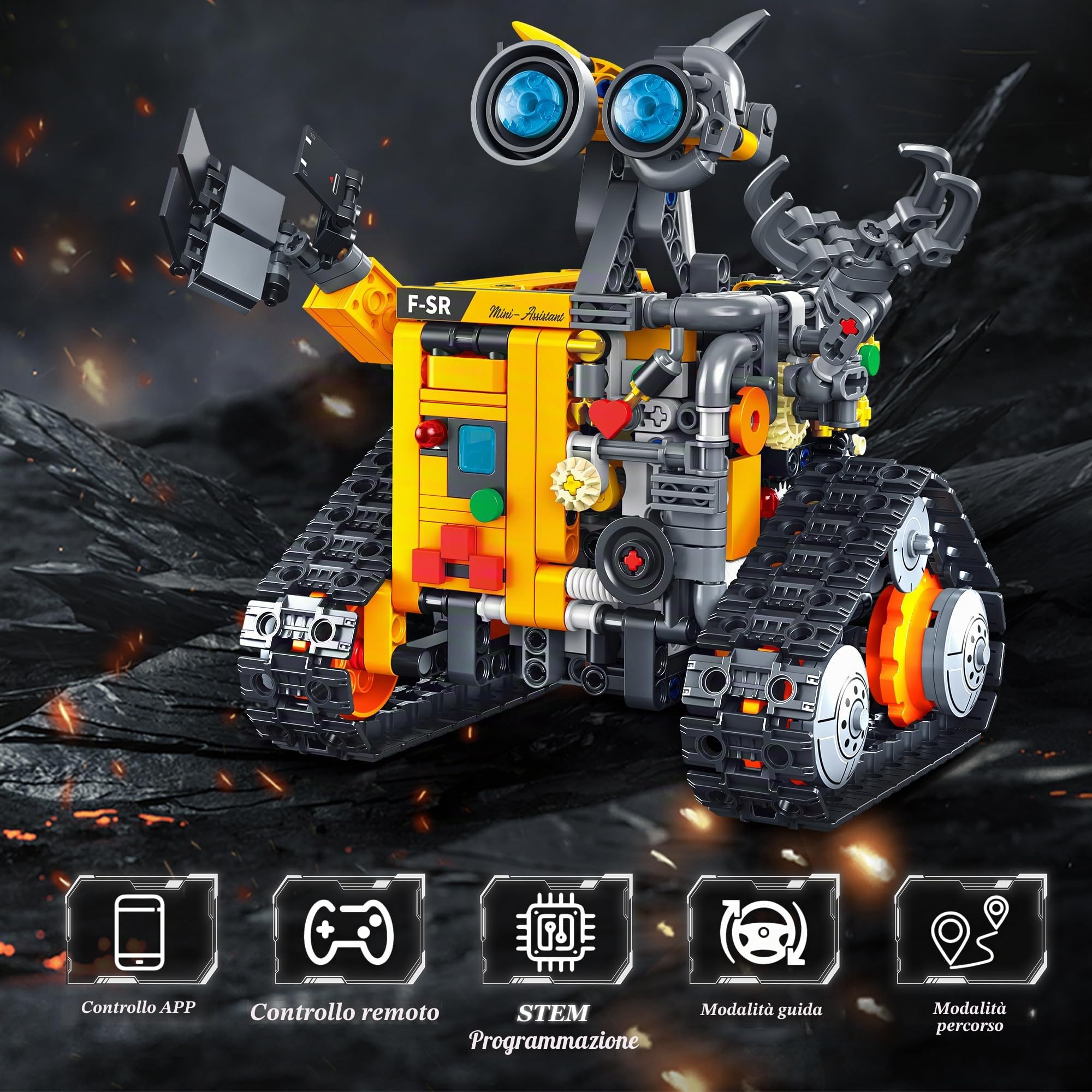 Robot Telecomandati per Bambini 5 6 7 8 9 10 11 12 13 14+ Ans Garcon, 4 in 1 Robot da Corsa RC regalo di compleanno per 8 9 10 11 12+ anni