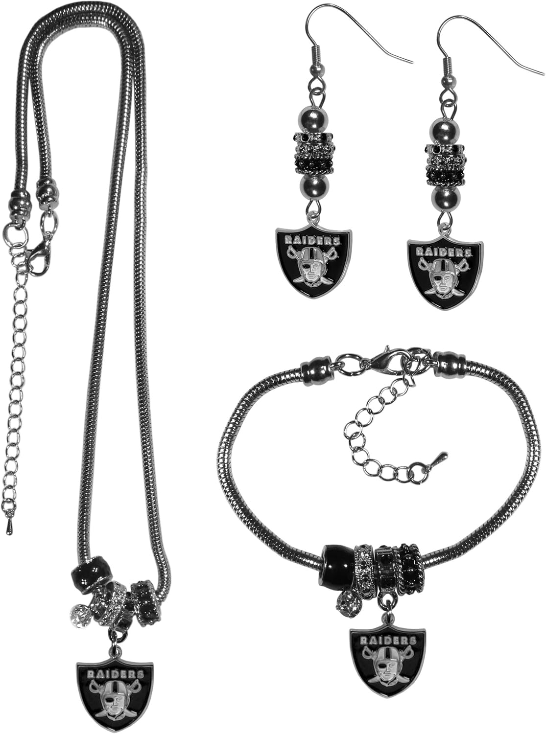 Siskiyou NFL womens Euro Bead Jewelry 3 piece Set