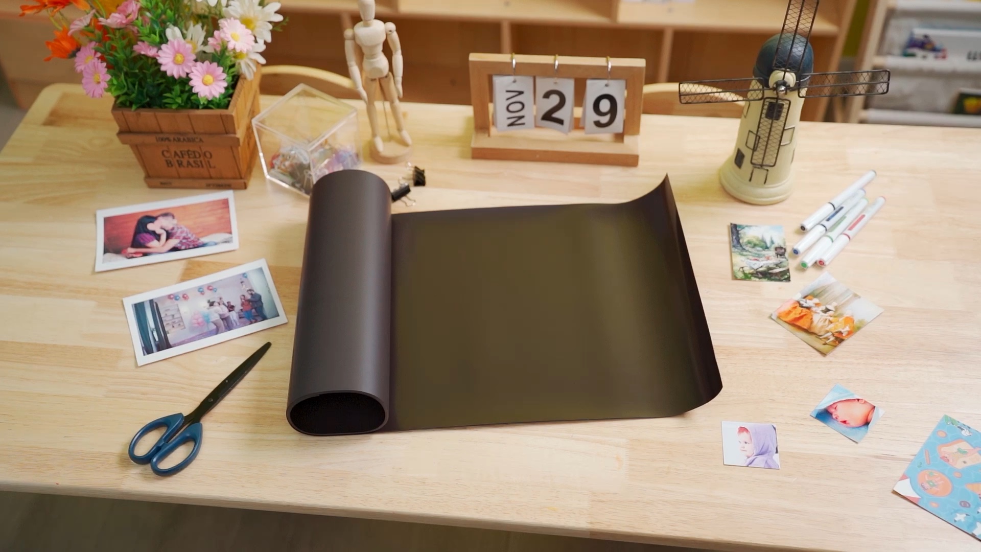 Image of Amylove 24 inch x 5 ft Extra Large Magnetic Sheets for Crafts Non Adhesive 30 Mil Flexible Sheets for Die Cuts Arts Crafts Refrigerator and Metal Cutting Die Storage