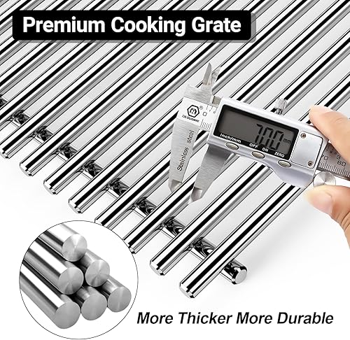 Miniatura 3 de Piezas de parrilla de acero inoxidable 7637 para Weber Spirit E210, rejillas de cocción de 17.5 pulgadas para Weber Spirit E210, E220, S210, S220