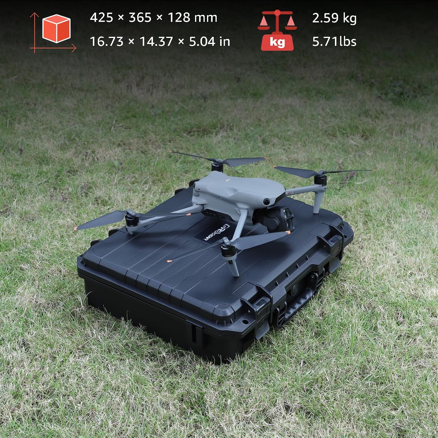 Waterproof Hard Case for DJI Air 3S Fly More Combo/Air 3 | Fits DJI RC2 / RC-N2 Remote Controller and Accessories | Up to 6 Batteries | Shockproof, Dustproof - Image 7