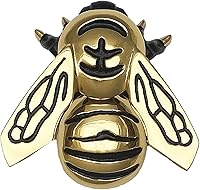 Michael Healy Bumblebee Door Knocker - Handcrafted Solid Brass Standard Size, Easy Surface Mount for Any Home