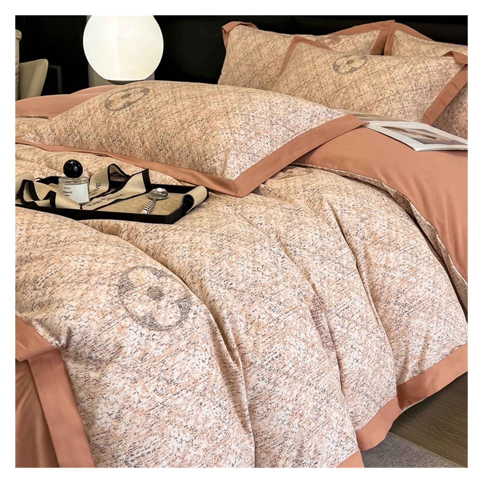Parure de lit douce pour peaux sensibles | Housse de couette coton lavé fleurs botaniques