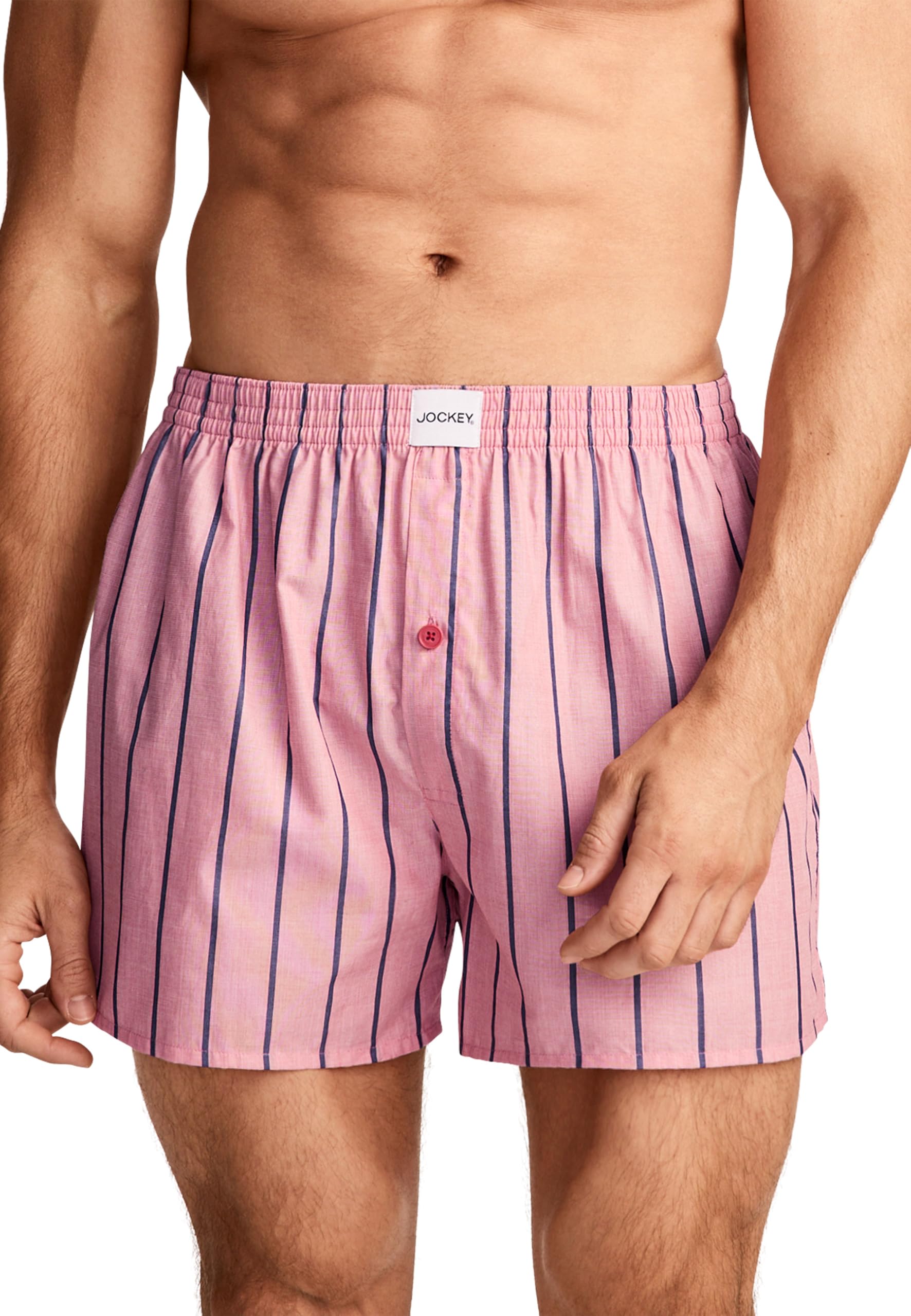 Jockey Men's Everyday Woven Boxer - 2 Pack, Calm Stripe/Lakeside Plaid, L