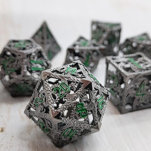 Miniatura 4 de DND - Juego de dados de mazmorras y dragones de metal DD dados poliédricos RPG MTG Pathfinder Shadowrun juegos de rol accesorios de regalo D N D D20