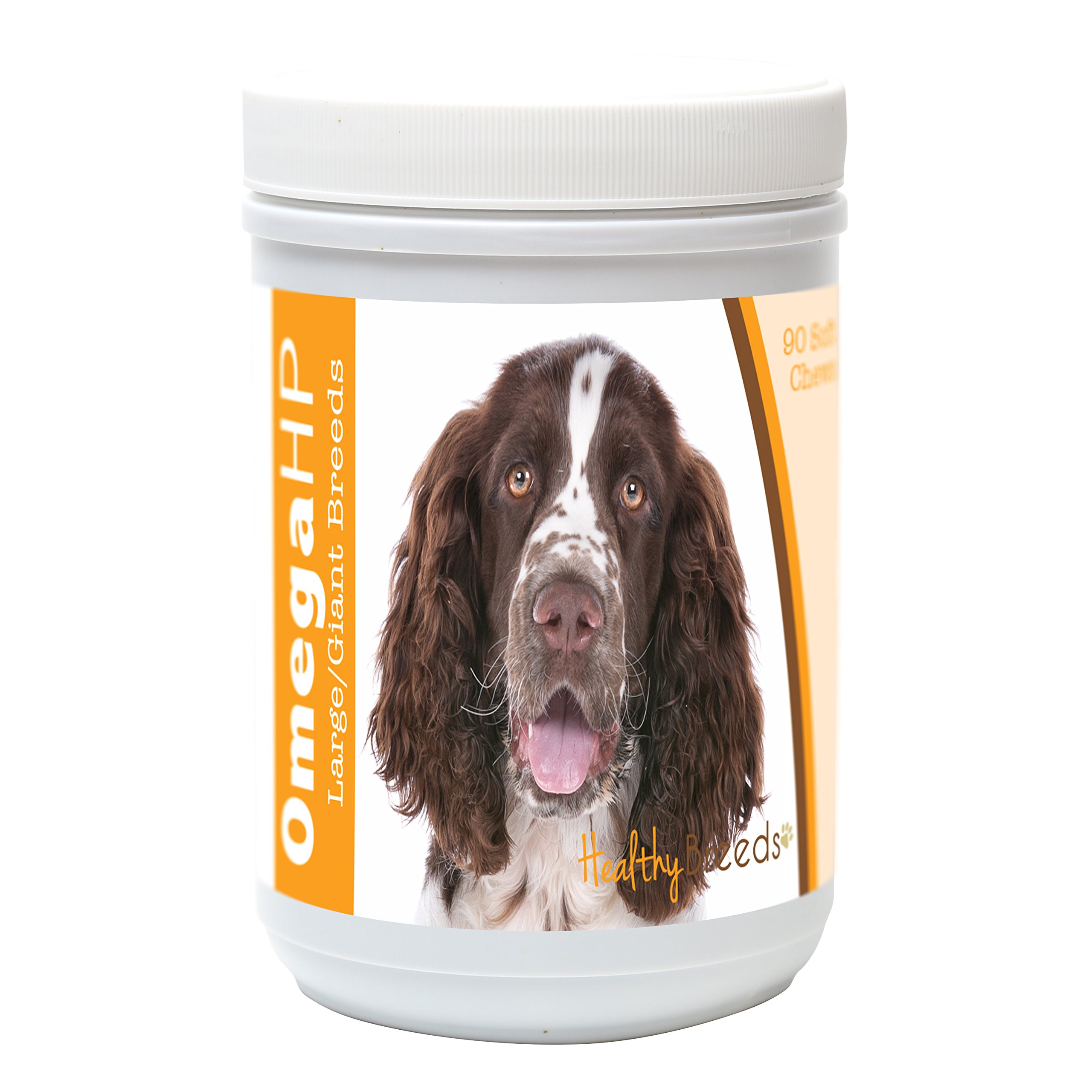 Healthy Breeds English Springer Spaniel Omega HP Fatty Acid Skin and Coat Support Soft Chews 90 Count
