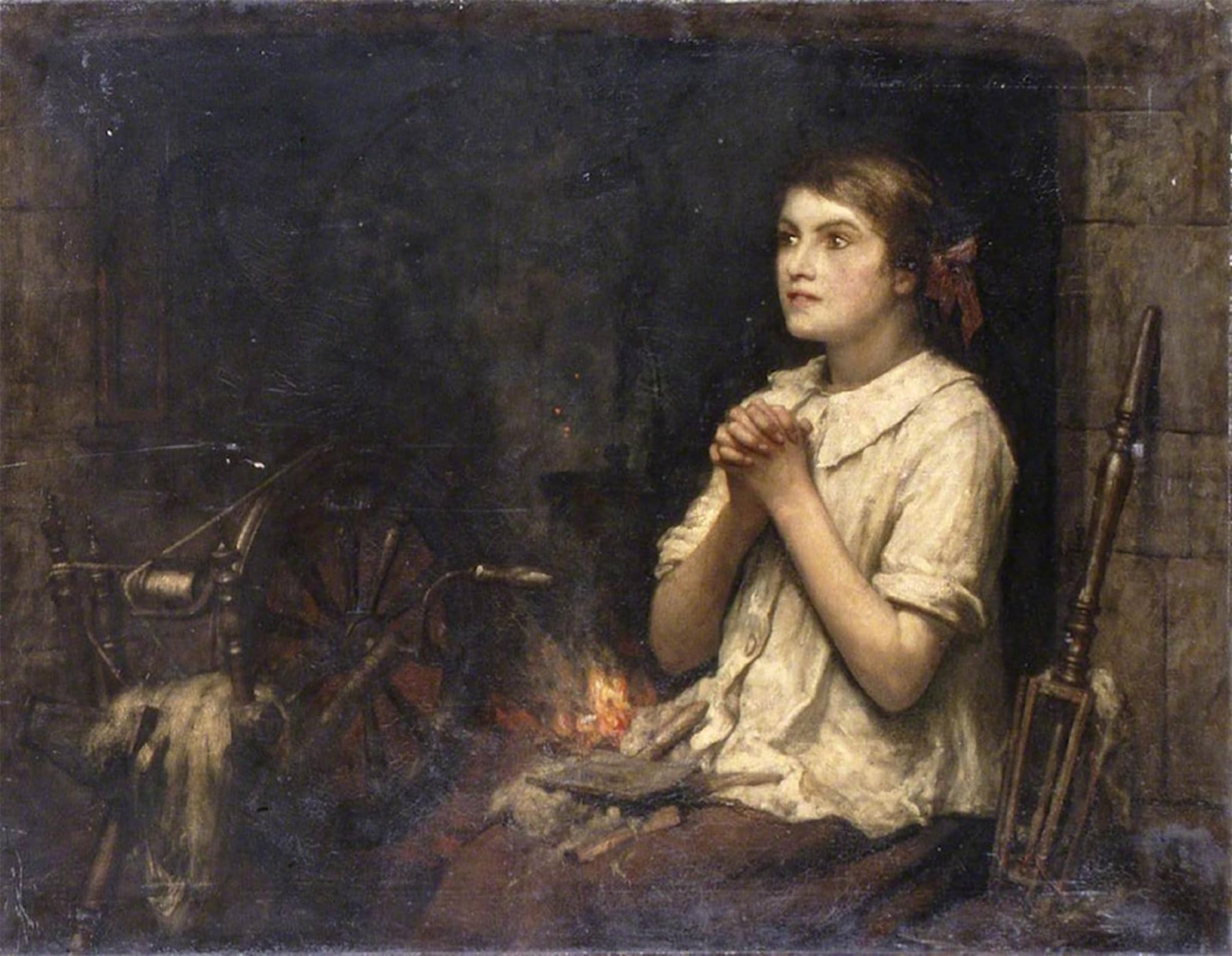 ARTXLXXBN Famous Painting Canvas Artwork Graffiti Print Spellbound Frederick George Cotman Portrait Canvas Image for Home Decor 60x90cm