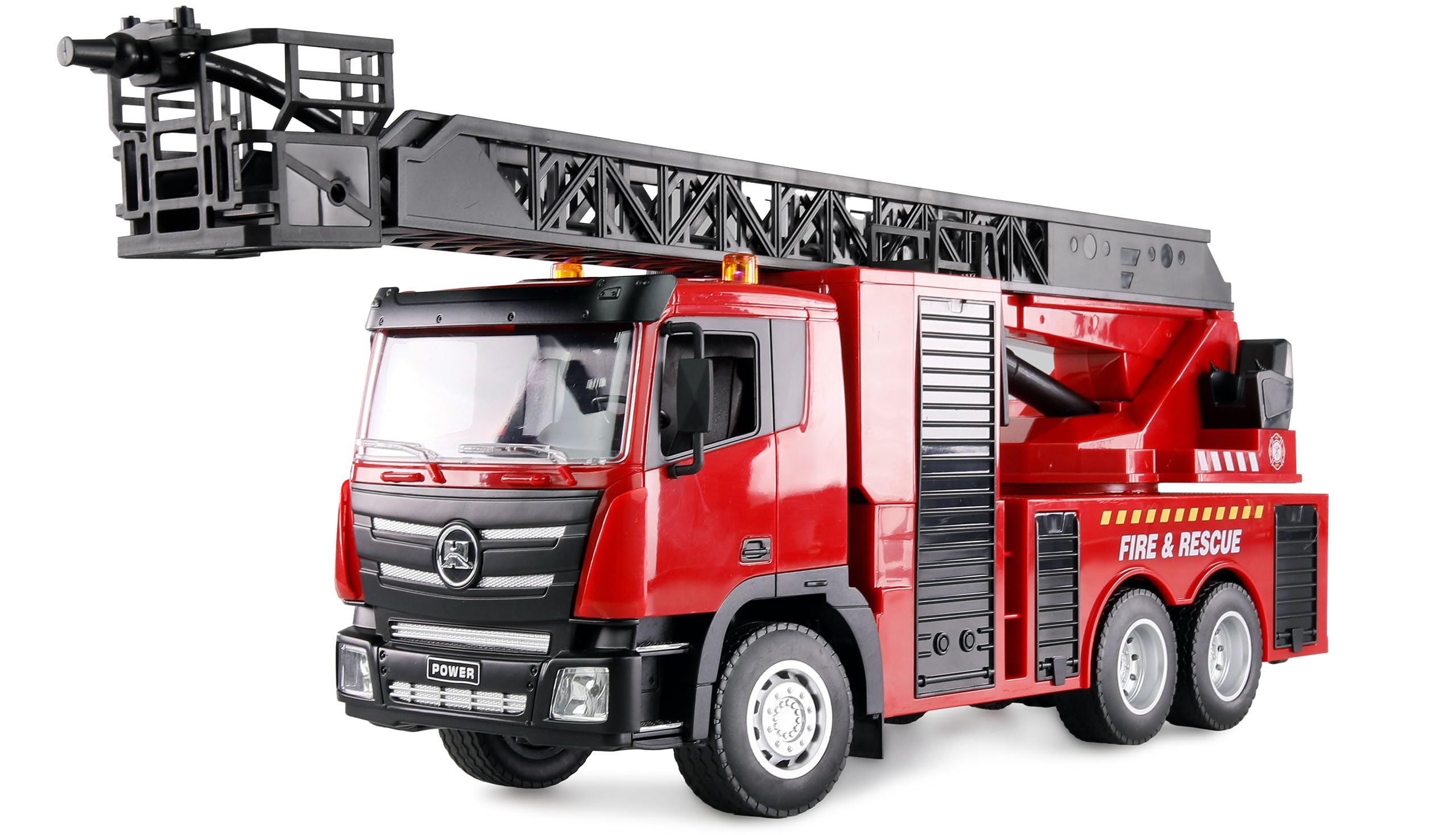 Amewi Veicolo dei vigili del fuoco con scala girevole 1:18 RTR telecomandato RC bambini 8 anni