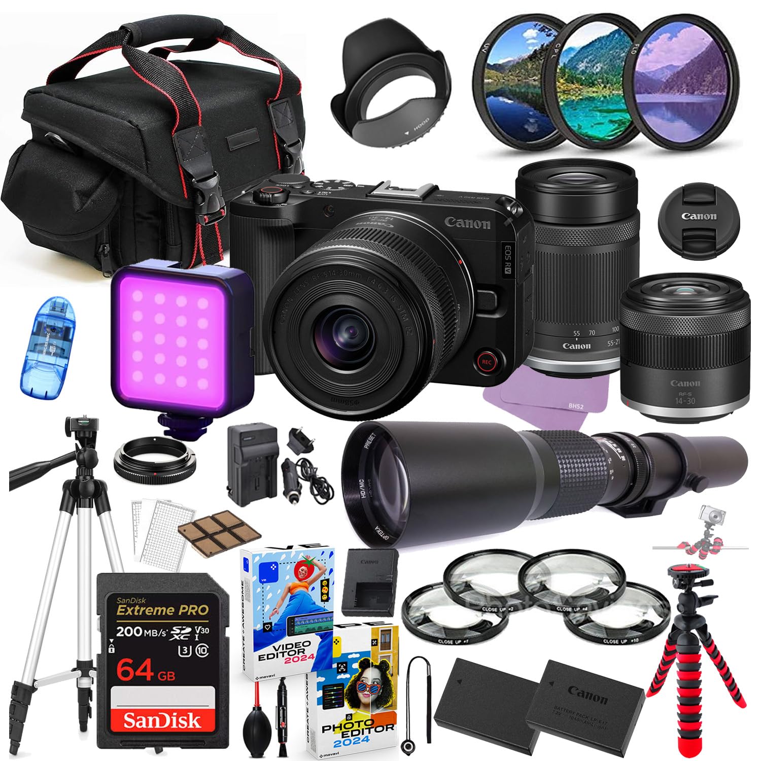 Amazon.com : Canon EOS R50 V Mirrorless Camera with 14-30mm & 55