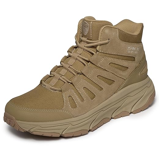 Skechers Bota militar e tática masculina de 15 cm