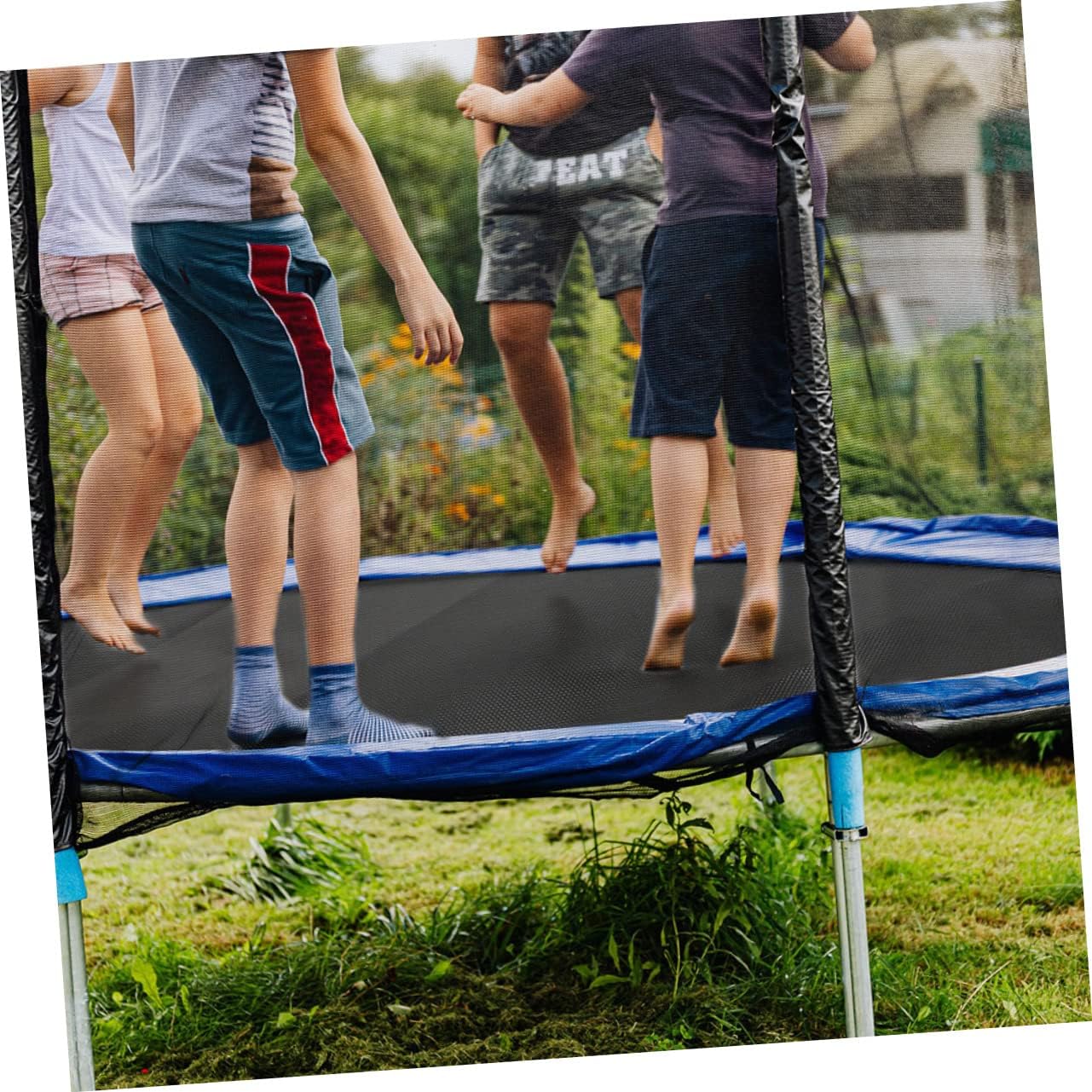 WOONEKY Replacement Jumping Mat for Trampolines Trampoline Net with Simple Installation Hooks for Boys and Girls