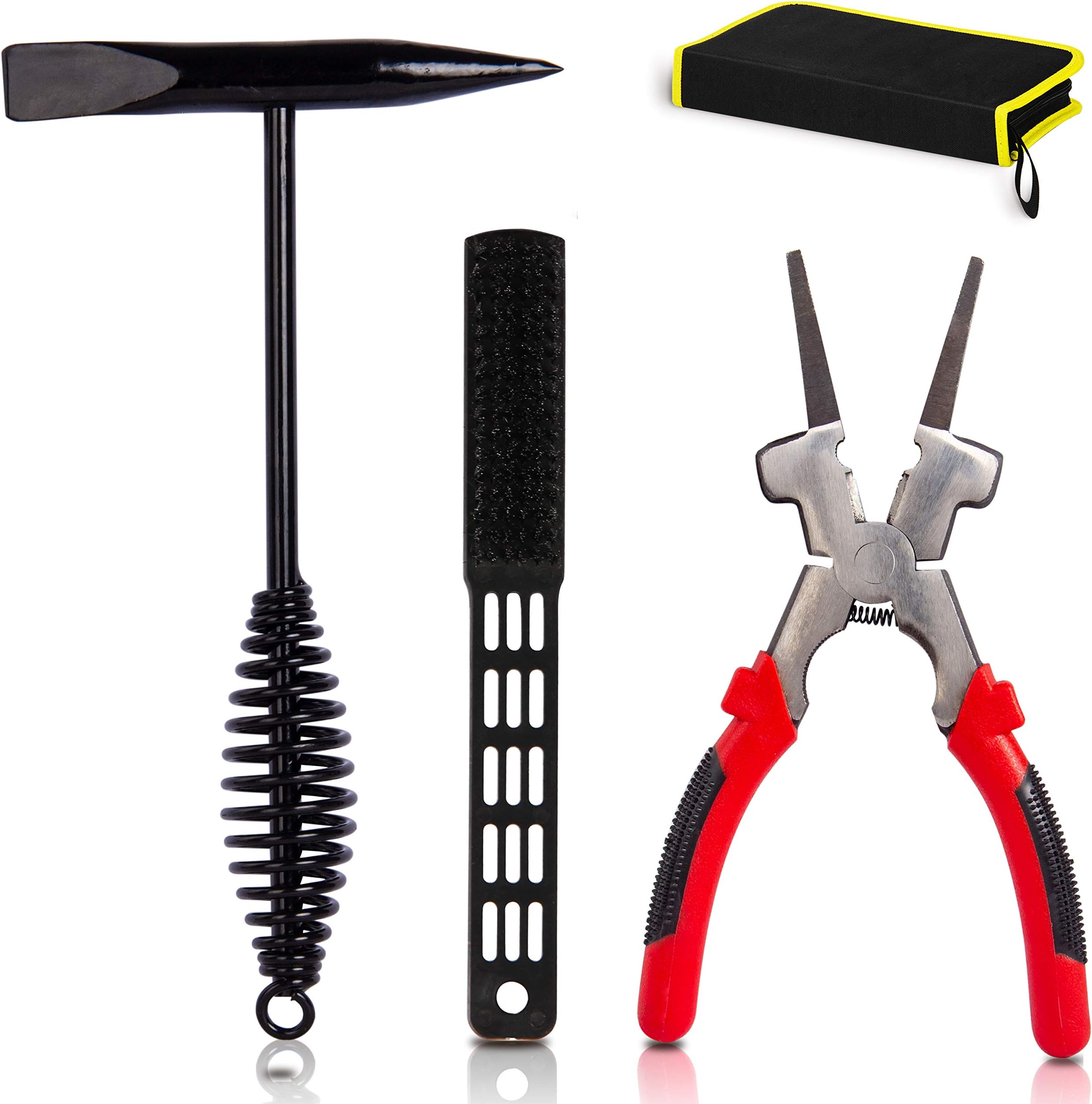 KOTTO Welding Tools, MIG Welding Pliers Multi-function 8" Anti-Rust MIG Pliers with High Carbon Steel Welding Chipping Hammer, Wire Brush and Storage Case