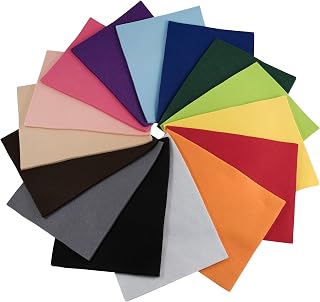 Craft Acrylic Felt Pack, 15 Assorted Colours, 30 x 23 cm