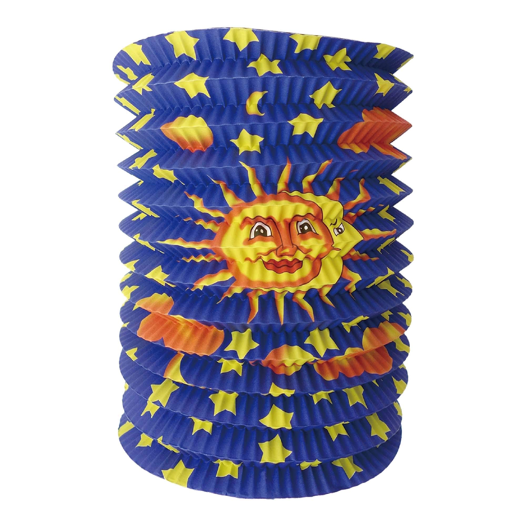 Idena 30228 - Pull Lantern Sun, Diameter 16 cm, Height 24 cm, Moon, Stars, St. Martin, Light Festival, Lantern More, Advent, Christmas, Decoration