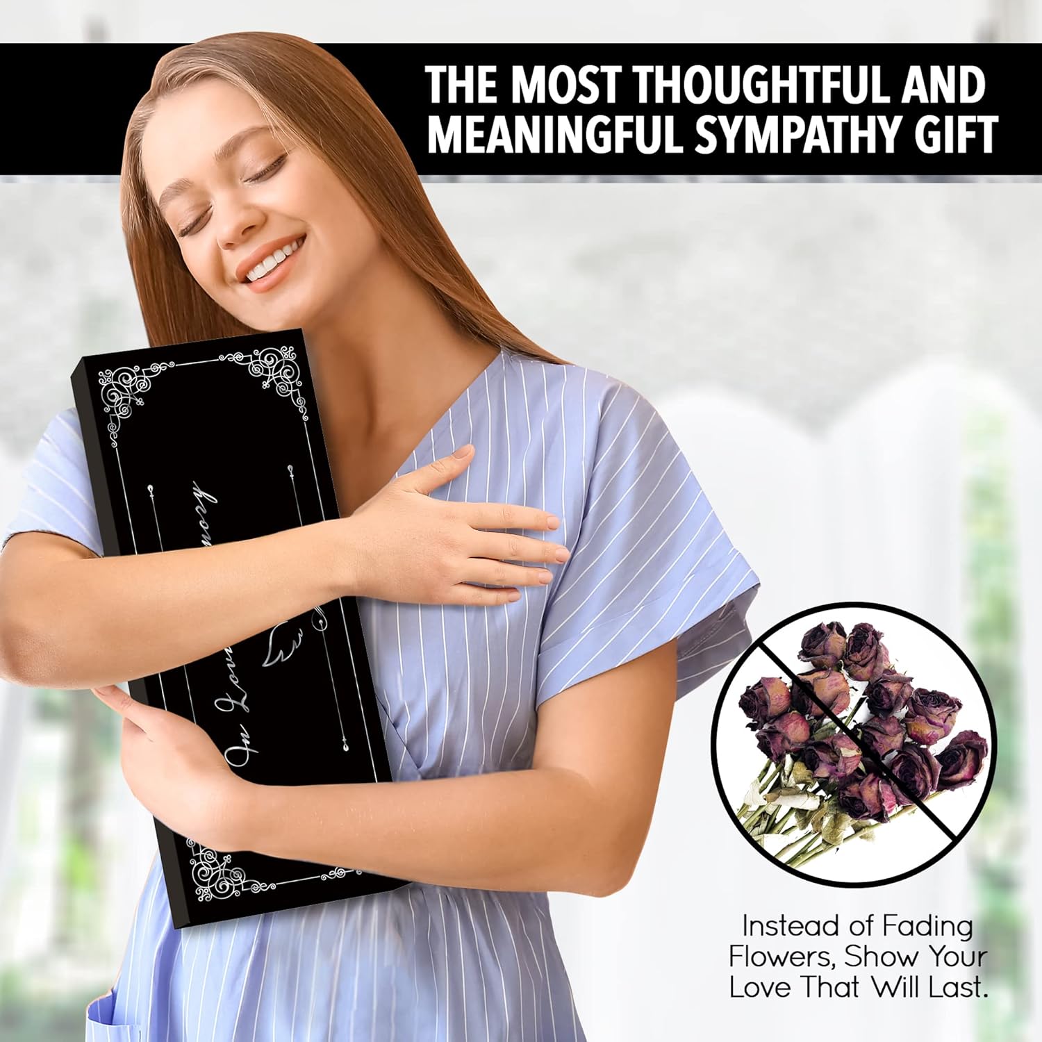 Angel Memorial Wind Chimes for Loss of Loved One - 34" Large Sympathy Wind Chimes, Memorial Gifts for Loss of Loved One Mother Father Husband Bereavement Chimes for Outside Deep Tone - Image 2