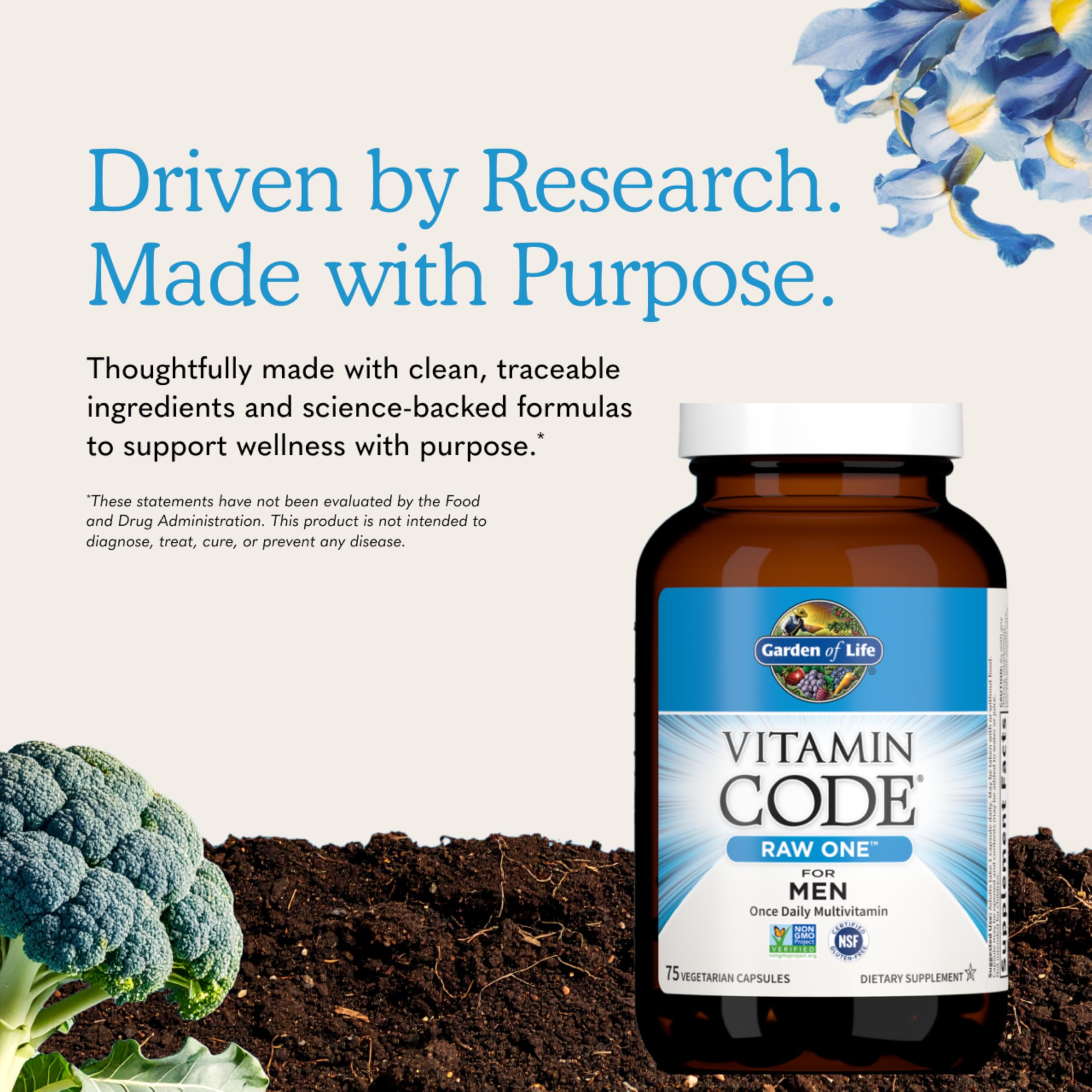 Amazon.com: Garden of Life Vitamin Code Raw One for Men, Once