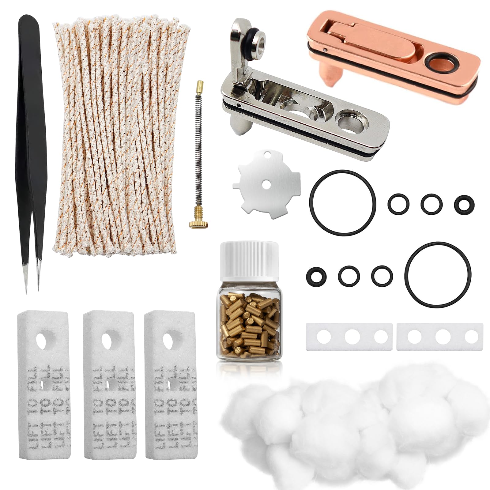 KIit de Reparación de Encendedores Accesorios de Repuesto para Zippo Kit de Mantenimiento y Reparación para Mechero para Zippo la mayoría de los encendedores