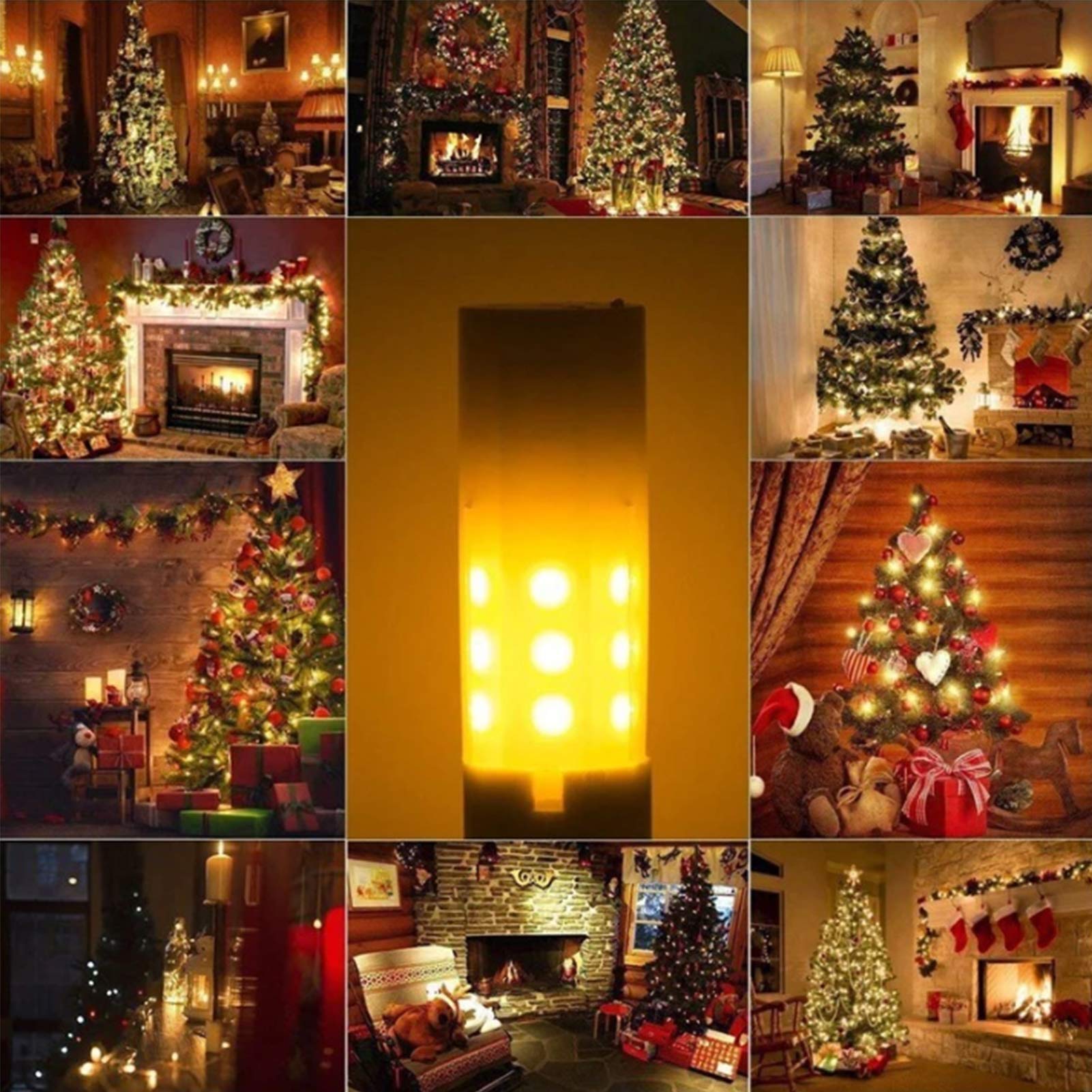 Lampadina a fiamma, luce effetto fiamma lampeggiante a LED, luce a candela simulata 1700K, decorazione