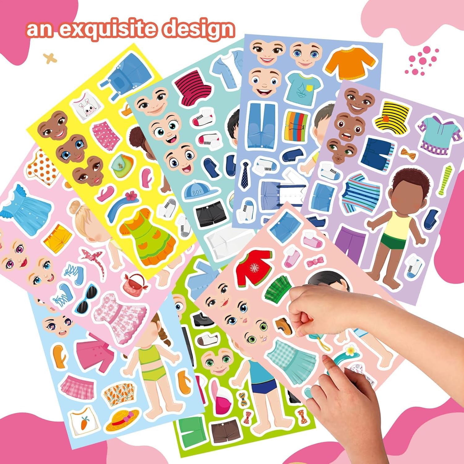 24 Sheets Make a Face & Dress Up Stickers for Kids - Create Silly Faces & Costumes, Make a Face and Dress Up - Image 4