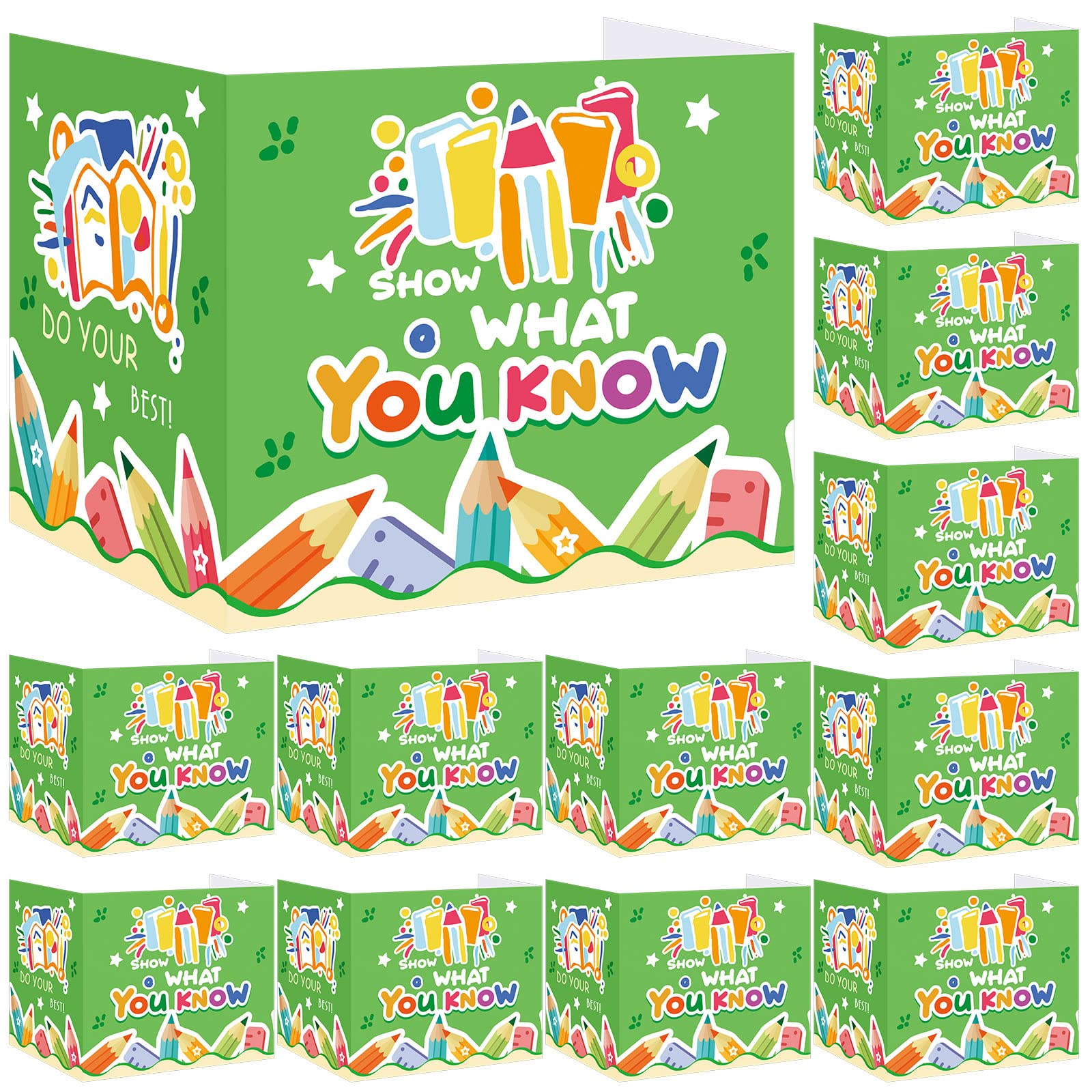 12 Pcs Privacy Boards Classroom Privacy Screen Bright Colored Desk Privacy Panel Classroom Desk Dividers for Students Privacy Folders for School Teacher Student Study Test Office Supplies (Fresh)