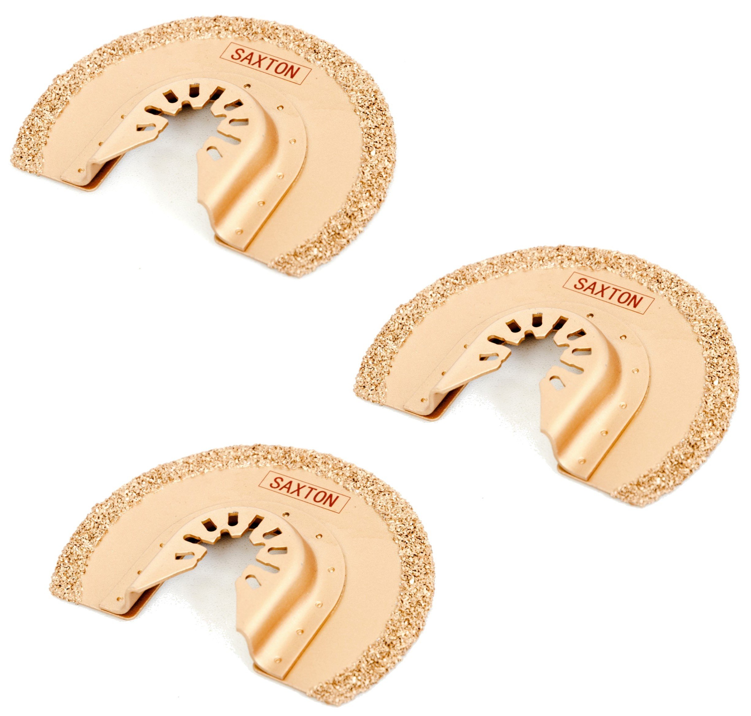 Saxton Blades Black Qf90cd Saxton 90Mm Carbide Blades Compatible With Dewalt Stanley Wolf & Decker Oscillating Multitools (3 Pack)
