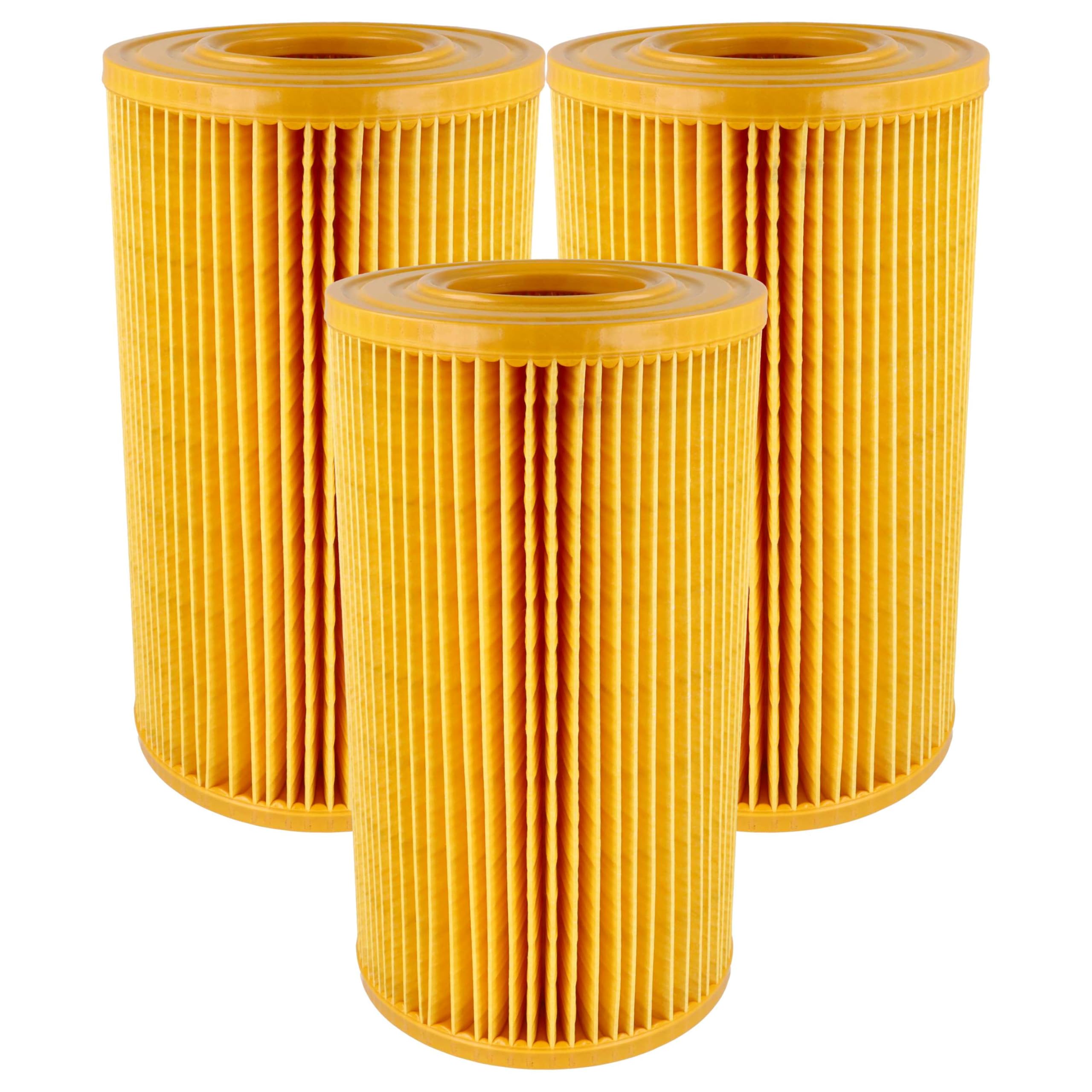 vhbw 3x Filtro plisado reemplaza Allaway VCF/211ALL, 5412810285969 para aspiradora - naranja