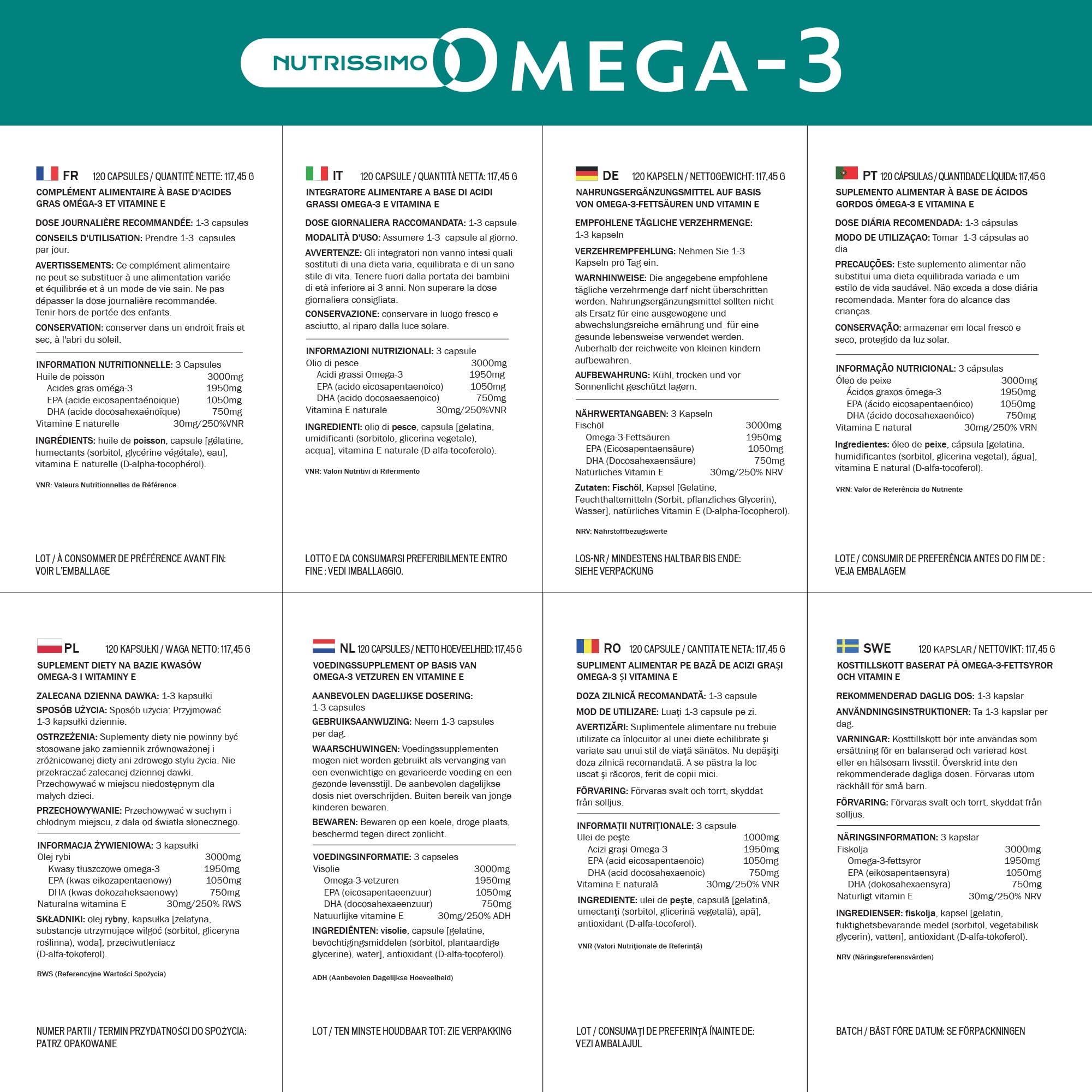 OMEGA 3 35/25 DHA-EPA 120 – recommandé en complément d’une alimentation équilibrée, complément alimentaire sous forme de gélules et facilite la prise en charge de votre bien-être au quotidi
