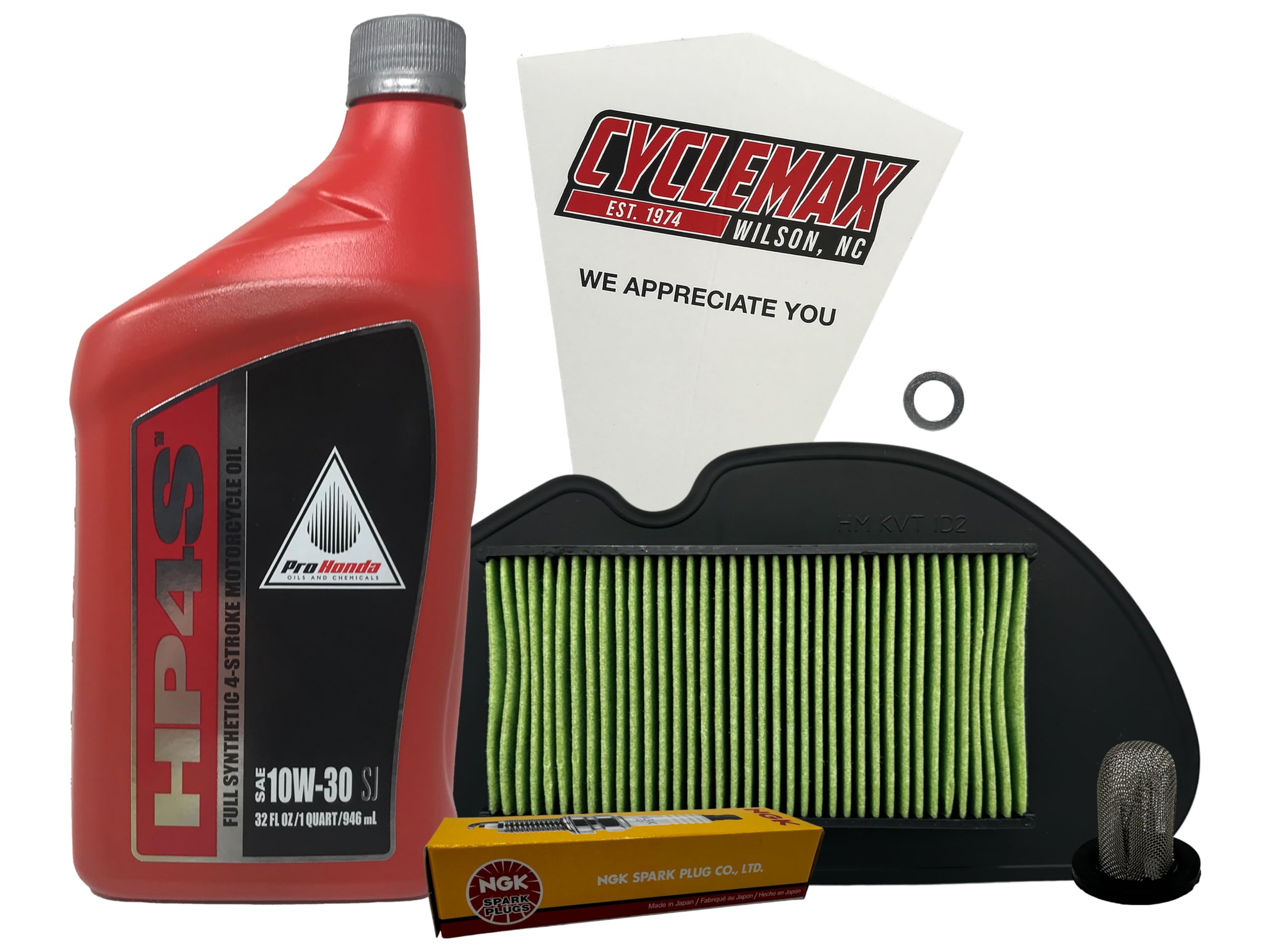 Cyclemax Full Synthetic Tune Up Kit compatible with 2022-2025 Honda NAVI with Spark Plug