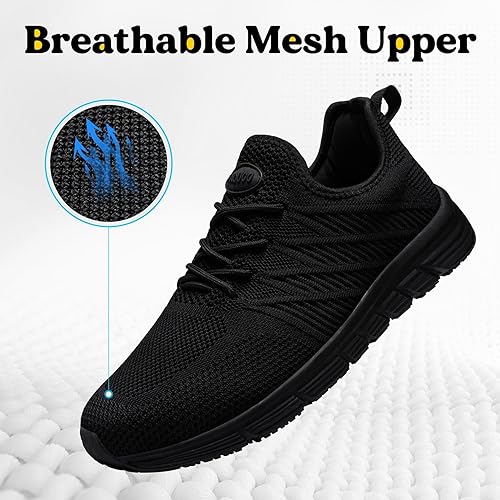 Miniatura 8 de Zapatos de trabajo antideslizantes para hombre, zapatos de trabajo antideslizantes negros, zapatos de trabajo resistentes al agua, zapatos de