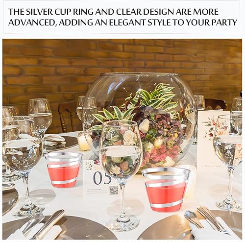 Vista 66 de Gejoy Vasos de plástico con borde de 9 onzas, vasos desechables para beber vino, vasos transparentes y elegantes de Halloween para suministros