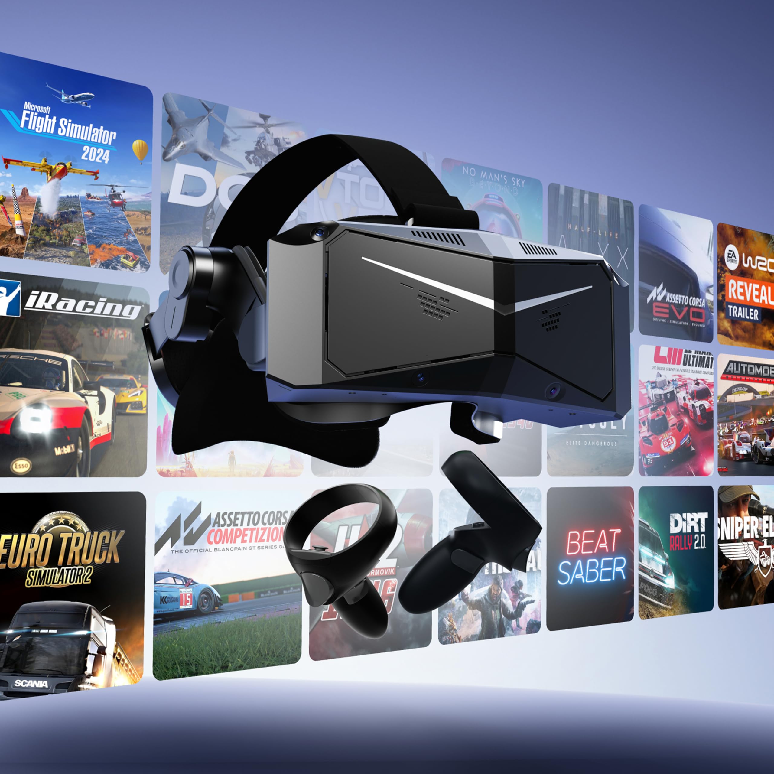 Pimax Crystal Light HD Casque VR PC 8K 120Hz SteamVR Contrôleurs
