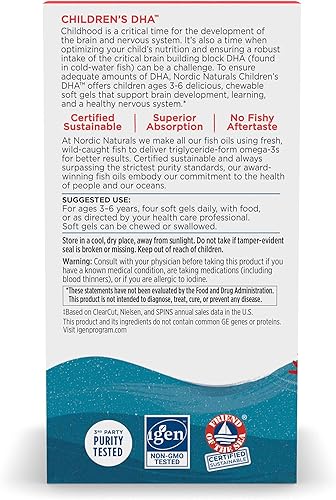 Miniatura 3 de Nordic Naturals DHA Fresa de 250mg de los niños Chewable suave Geles 2720 1 1