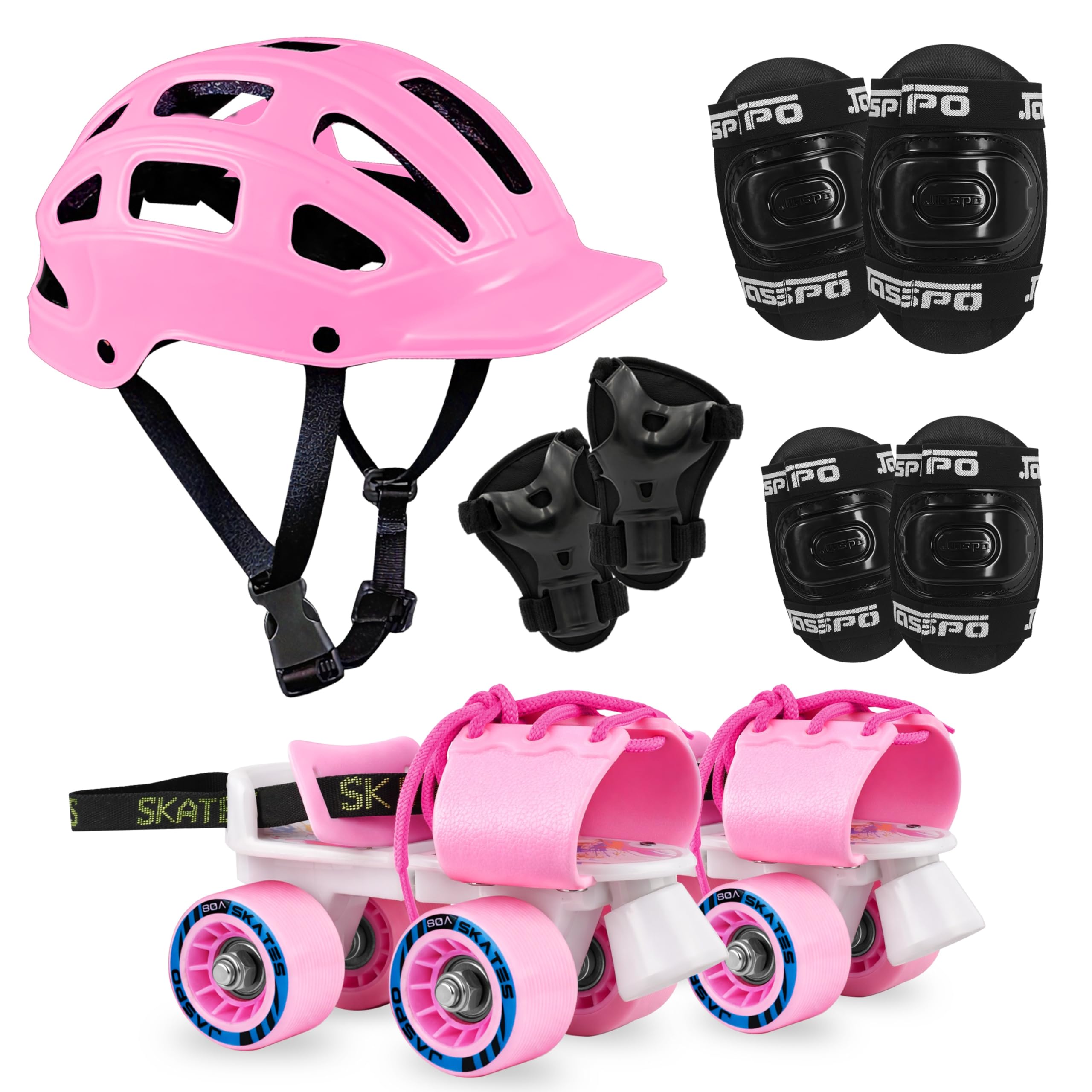 Jaspo Toddlers Baby Kids Junior Pro Adjustable Roller Skates Combo (Suitable for Age Group Up to 5 Years)