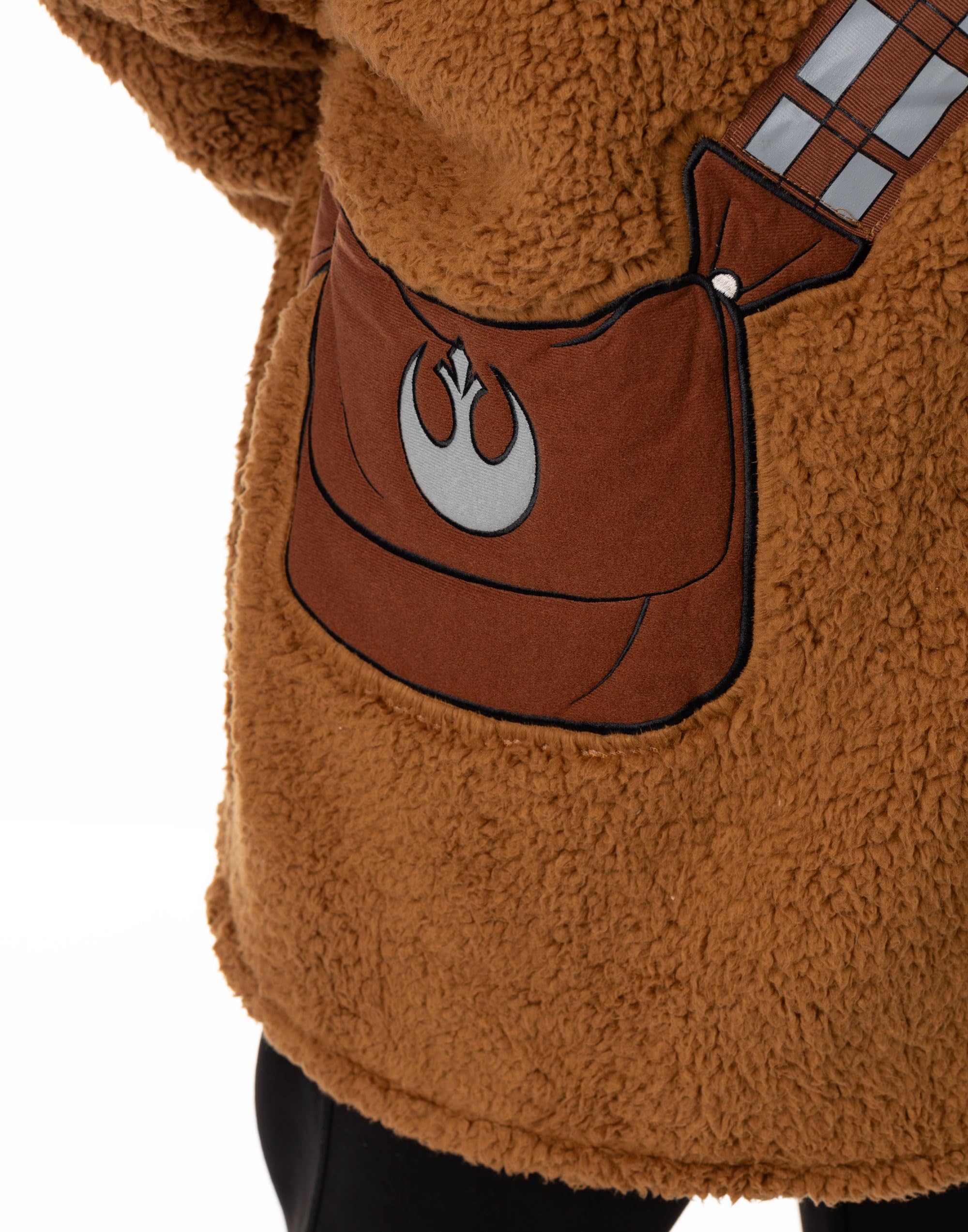 Star Wars Sudadera con Capucha Unisex | Sudadera con Capucha para Adultos con gráficos de Personajes Ropa de Estar por casa con Forro de Sherpa de Talla única
