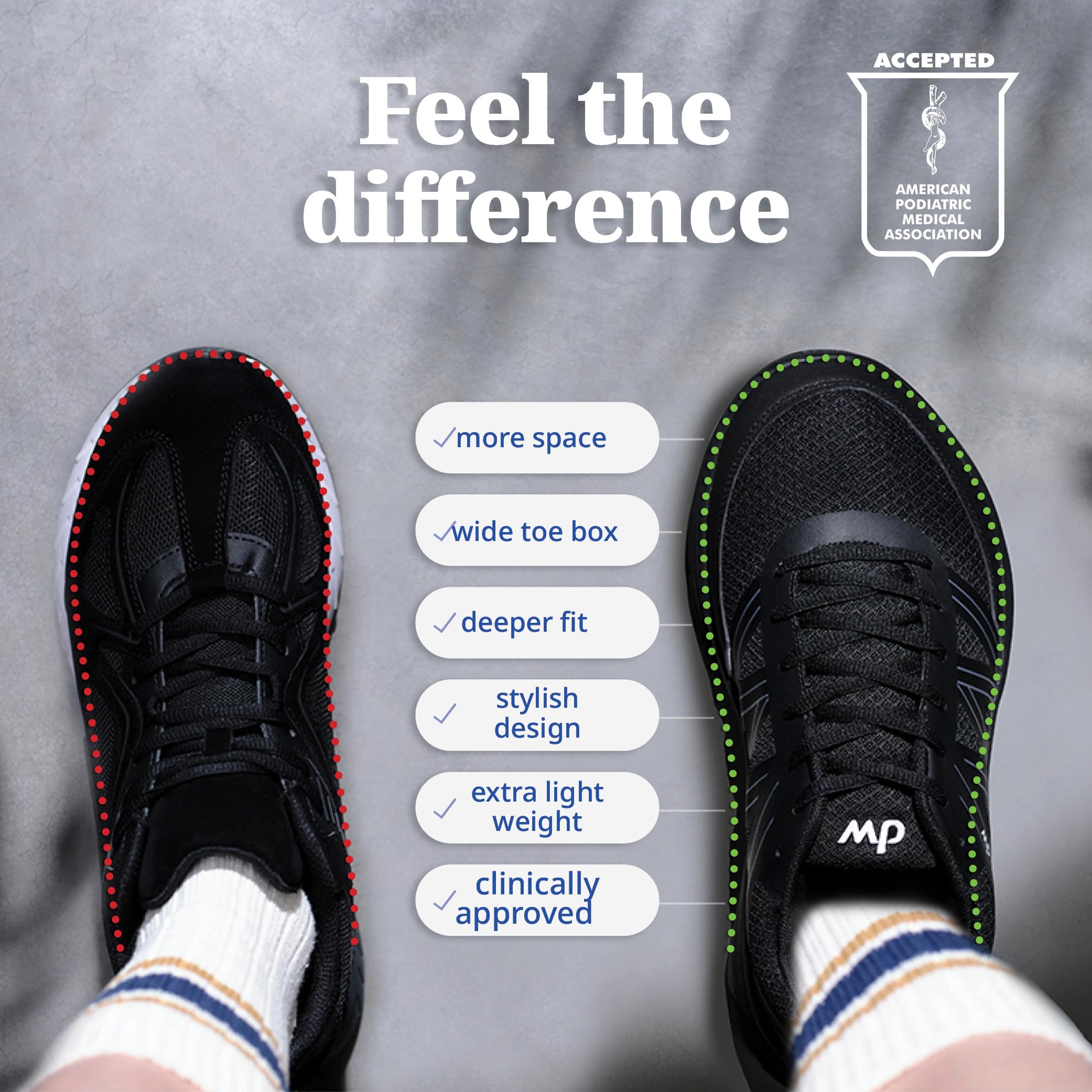Chaussures Larges orthopédiques pour Femme - Semelles extérieures Extra Larges - Intérieur sans Couture pour Les Pieds gonflés, diabétiques, Larges ou Hallux - Chaussures de Sport pour Homme et Femme