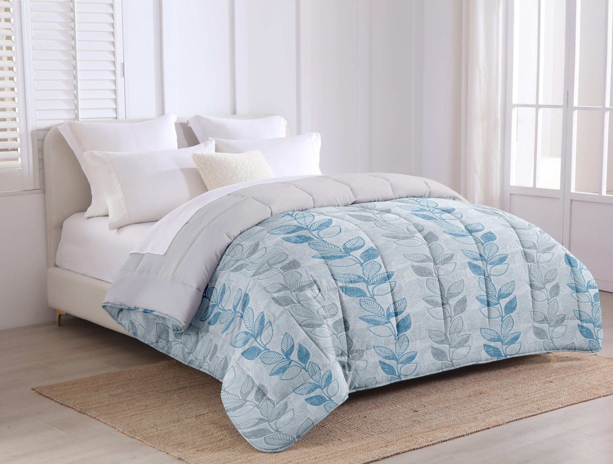 MANEMI - Edredón Estampado con Relleno de Fibra, Edredón Cama 135CM, 230 x 240cm, Tejido Suave y 100% Poliéster