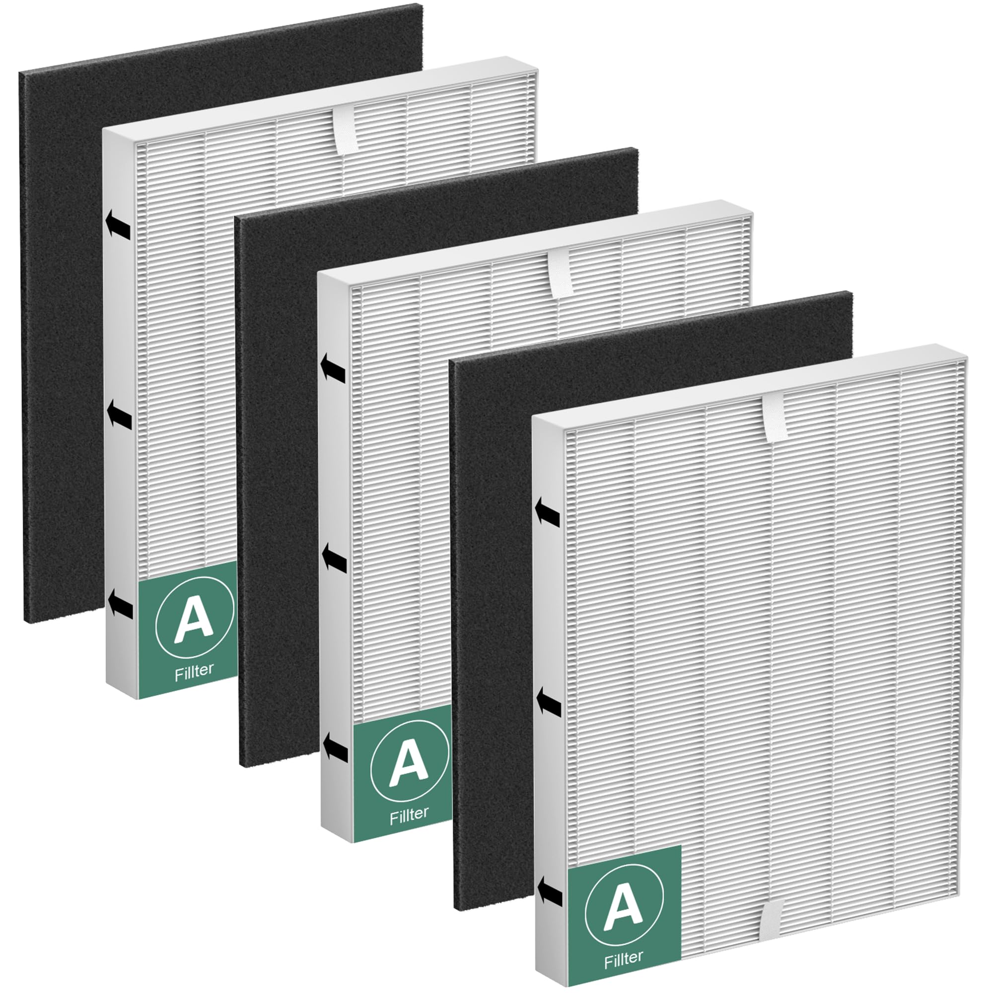Photo 1 of 115115 Filter A Replacement Compatible with Winix PlasmaWave Air Purifier C535 5300 5300-2 6300 6300-2 5000 9000 C909 AM90,3 Pc Size 21 Main Filters and 3 Pc Carbon Pre-filters,By Improvedhand