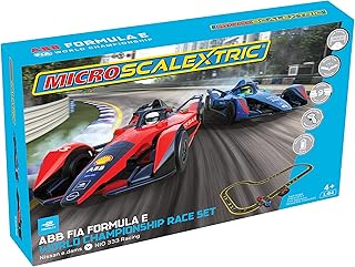 Micro Scalextric Formula E -Lamborghini vs Porsche - Battery Powered Race Set. Micro