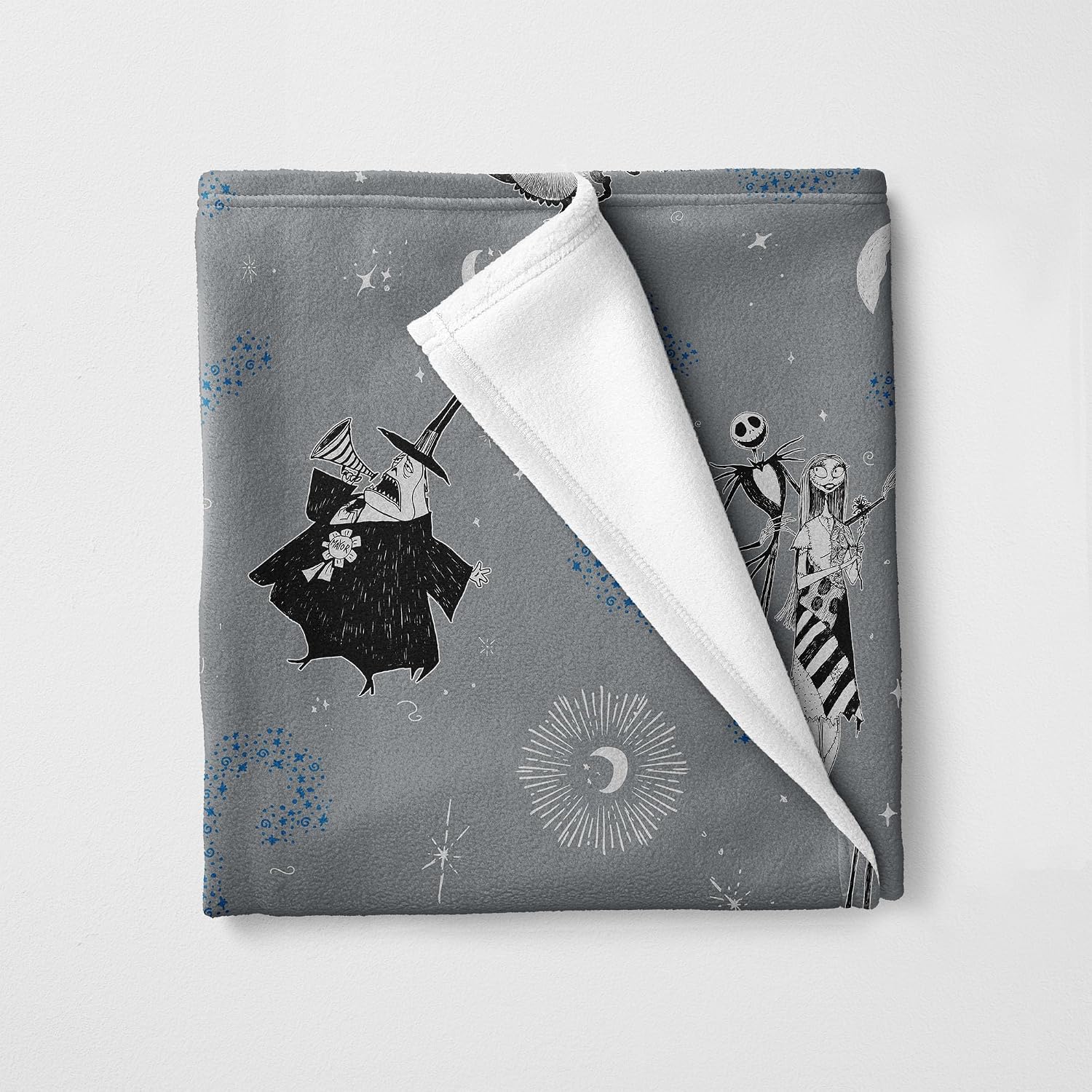 Disney Nightmare Before Christmas Silky Soft Swaddle Blanket – 40 x 50 Inch Lightweight Cozy Throw – Soft 100% Polyester Baby Blanket for Nursery, Travel, or Naptime