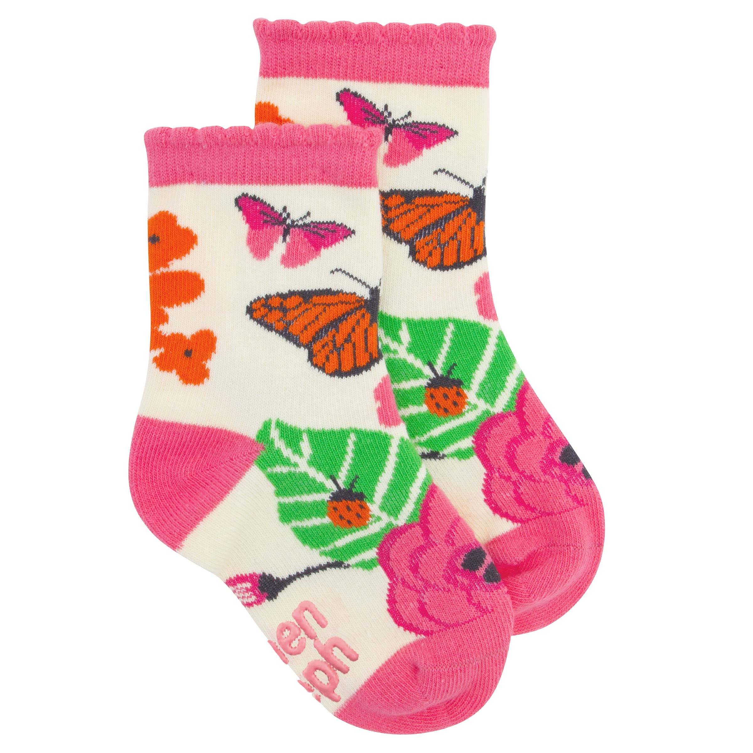 Stephen Joseph Baby-Mädchen Socken, Schmetterling, Small