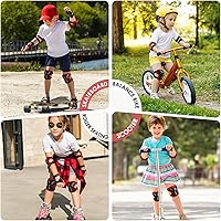 Vista 6 de BOSONER - Rodilleras y coderas para niños y jóvenes, equipo de protección para patines de ruedas, ciclismo, BMX, bicicleta, patineta, patinaje