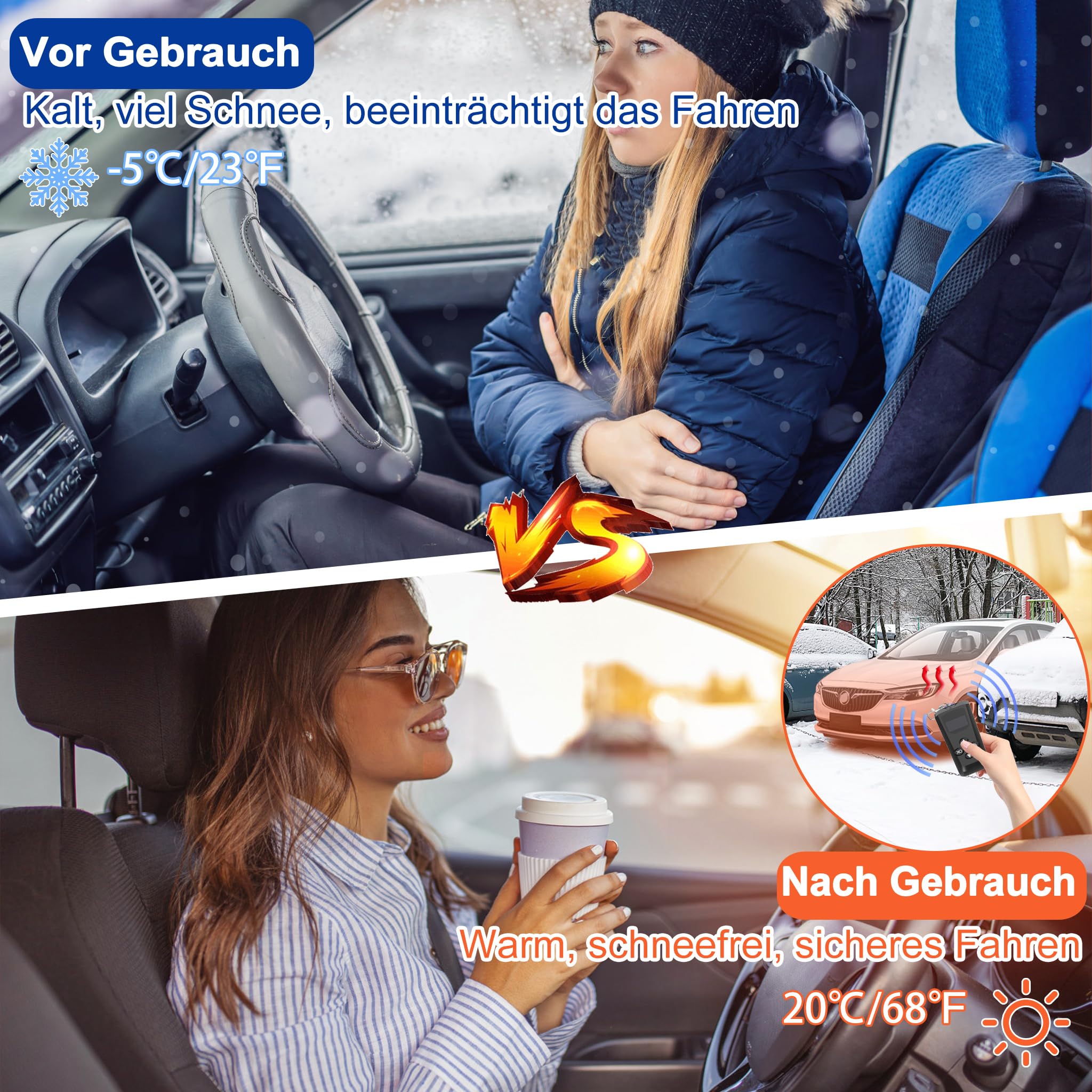YRHome 12V Diesel Lufterhitzer Standhezung Diesel 8KW Air Diesel Air Standheizung Heizung Auto Heizung Dieselheizung mit Fernbedienung LCD & Luftauslass für LKW Wohnmobil Auto RV (Rot + Blau LCD)