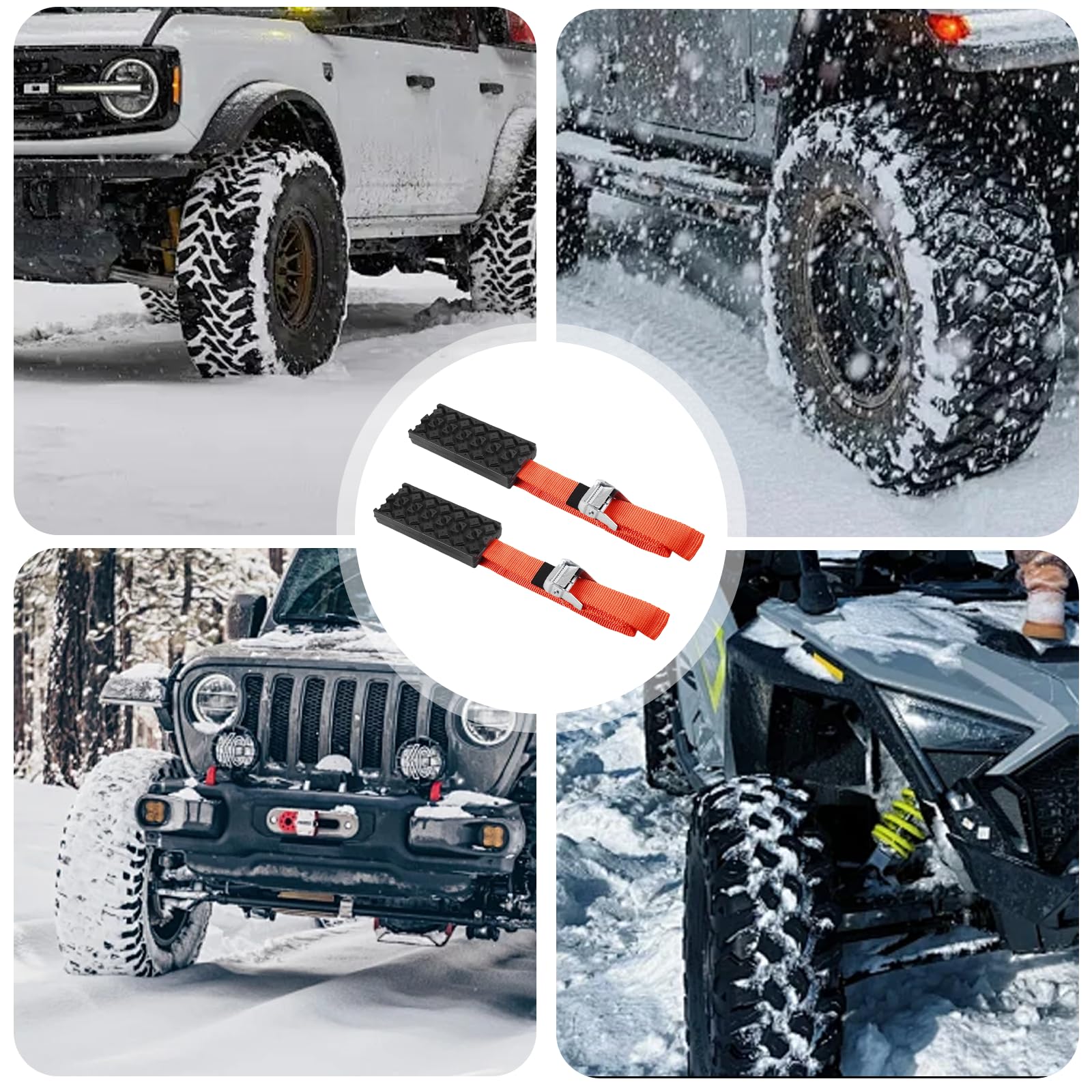 2 pezzi catena per pneumatici, supporto per la trazione dei pneumatici, per fuoristrada, per fuoristrada, pneumatici auto, catene da neve, camper universale per tutti i tipi di pneumatici, 2 pezzi